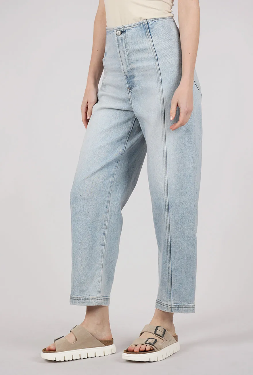 Blair High Rise Seamed Barrel Jean, Pristine Comfortable Cut