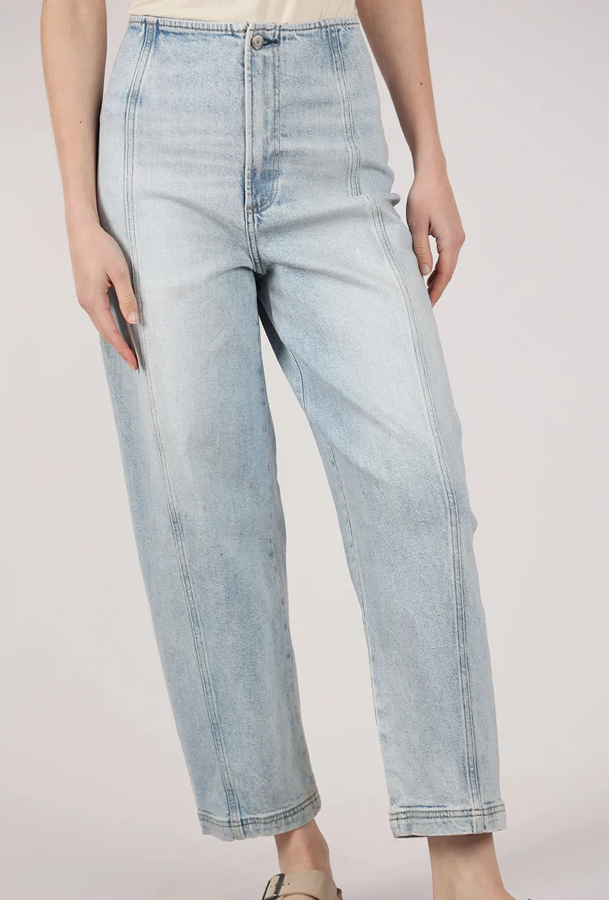 Blair High Rise Seamed Barrel Jean, Pristine Comfortable Cut