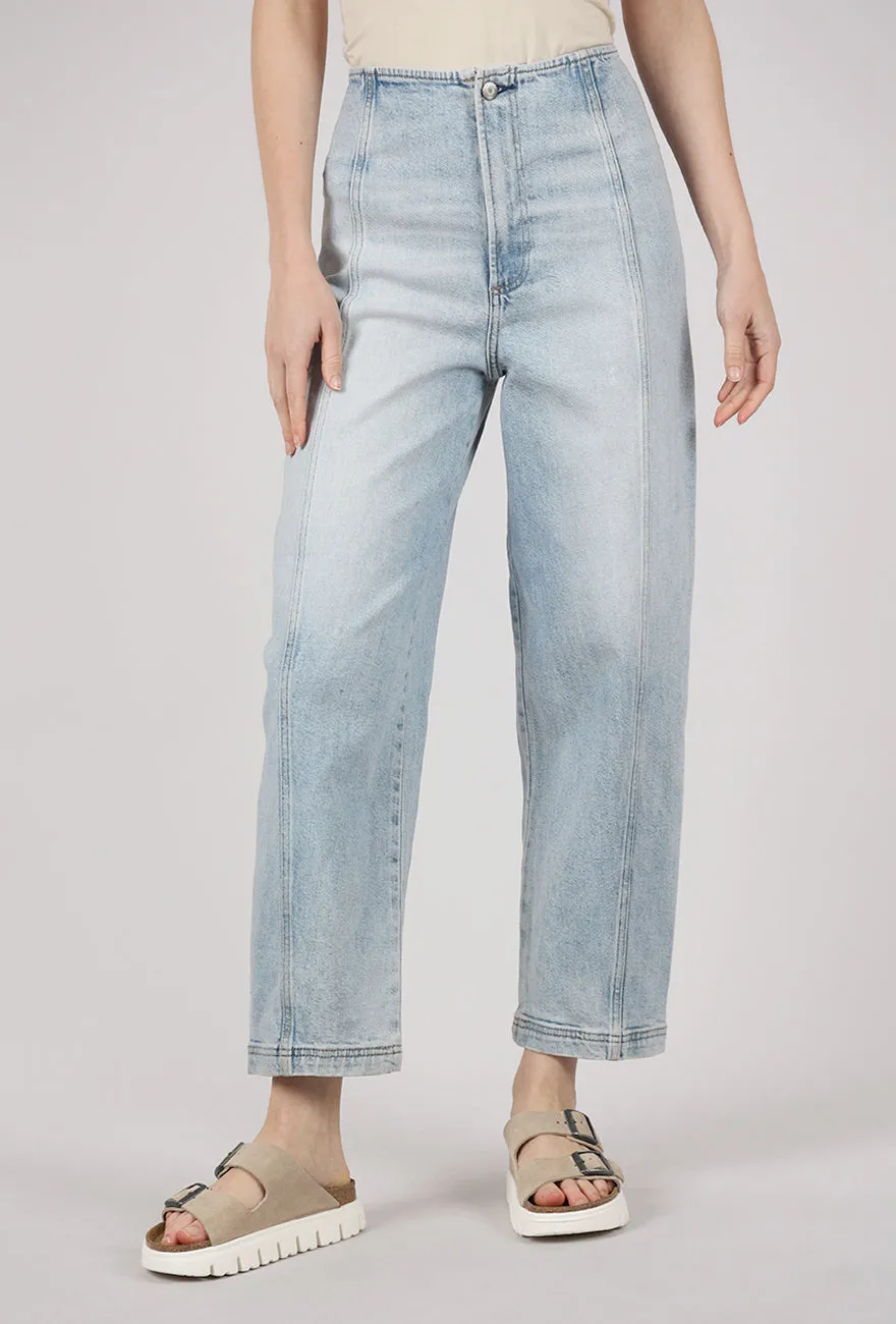 Blair High Rise Seamed Barrel Jean, Pristine Comfortable Cut