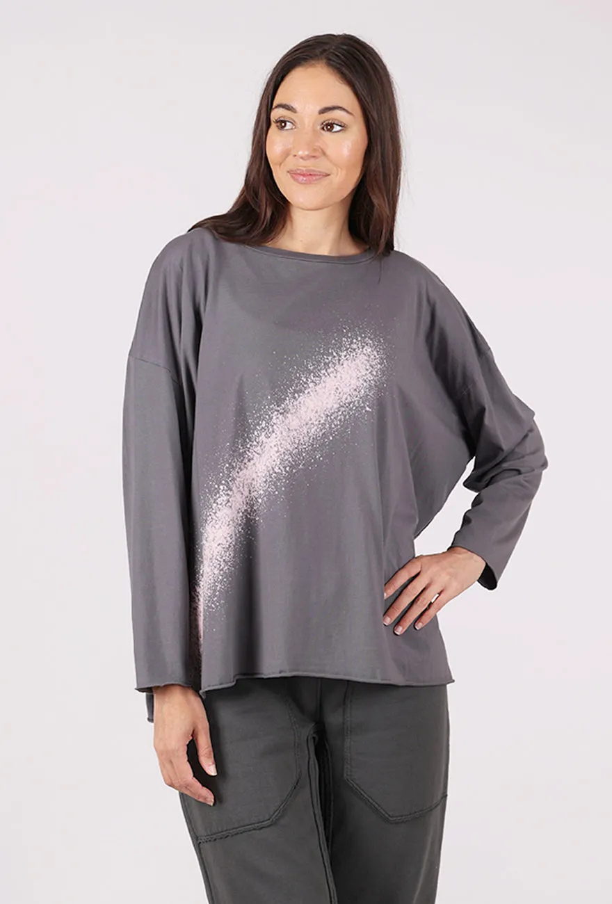 loose fitting brandable Bleached Boxy Tee, Lava