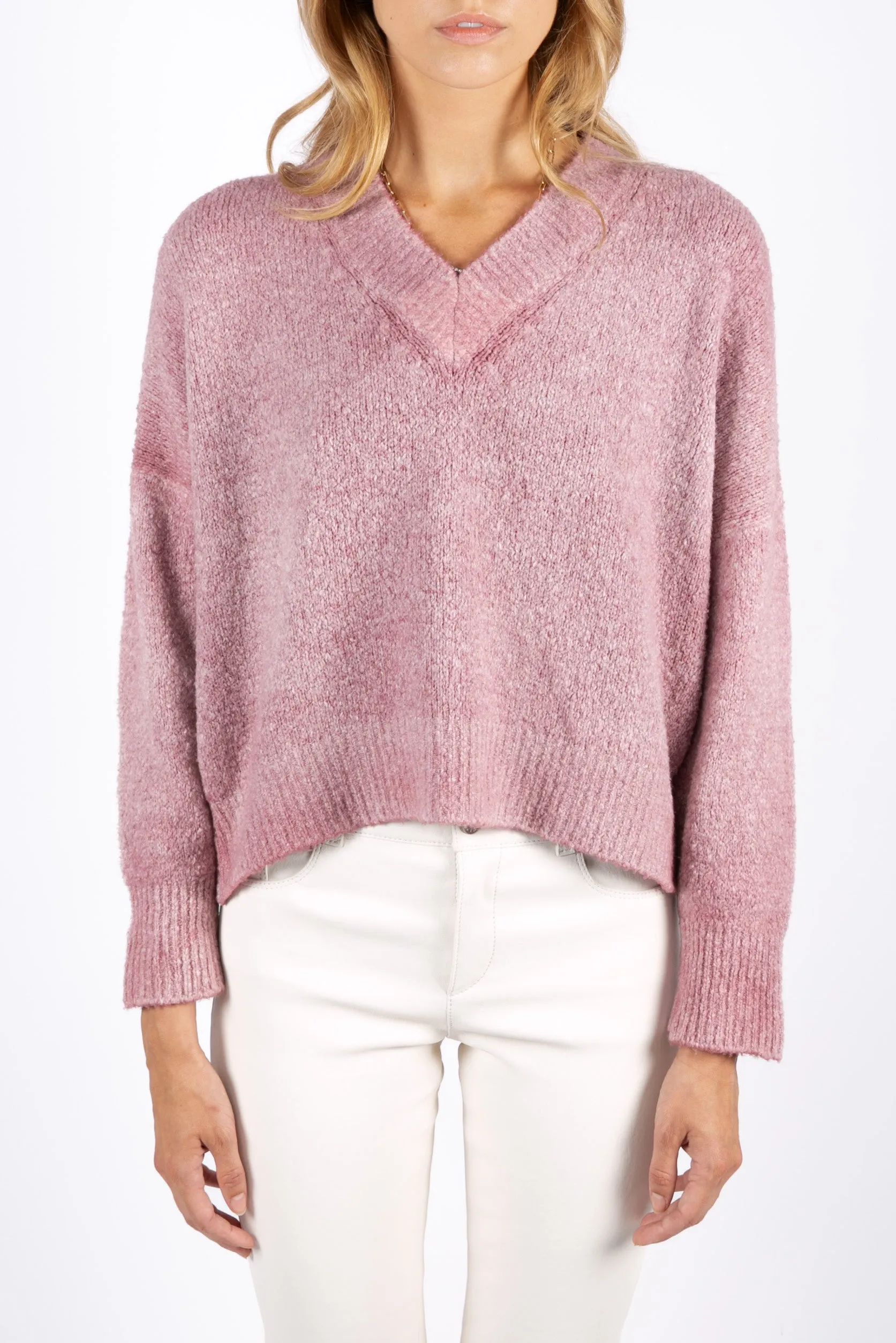Polished Feel Blossom V Neck Pullover