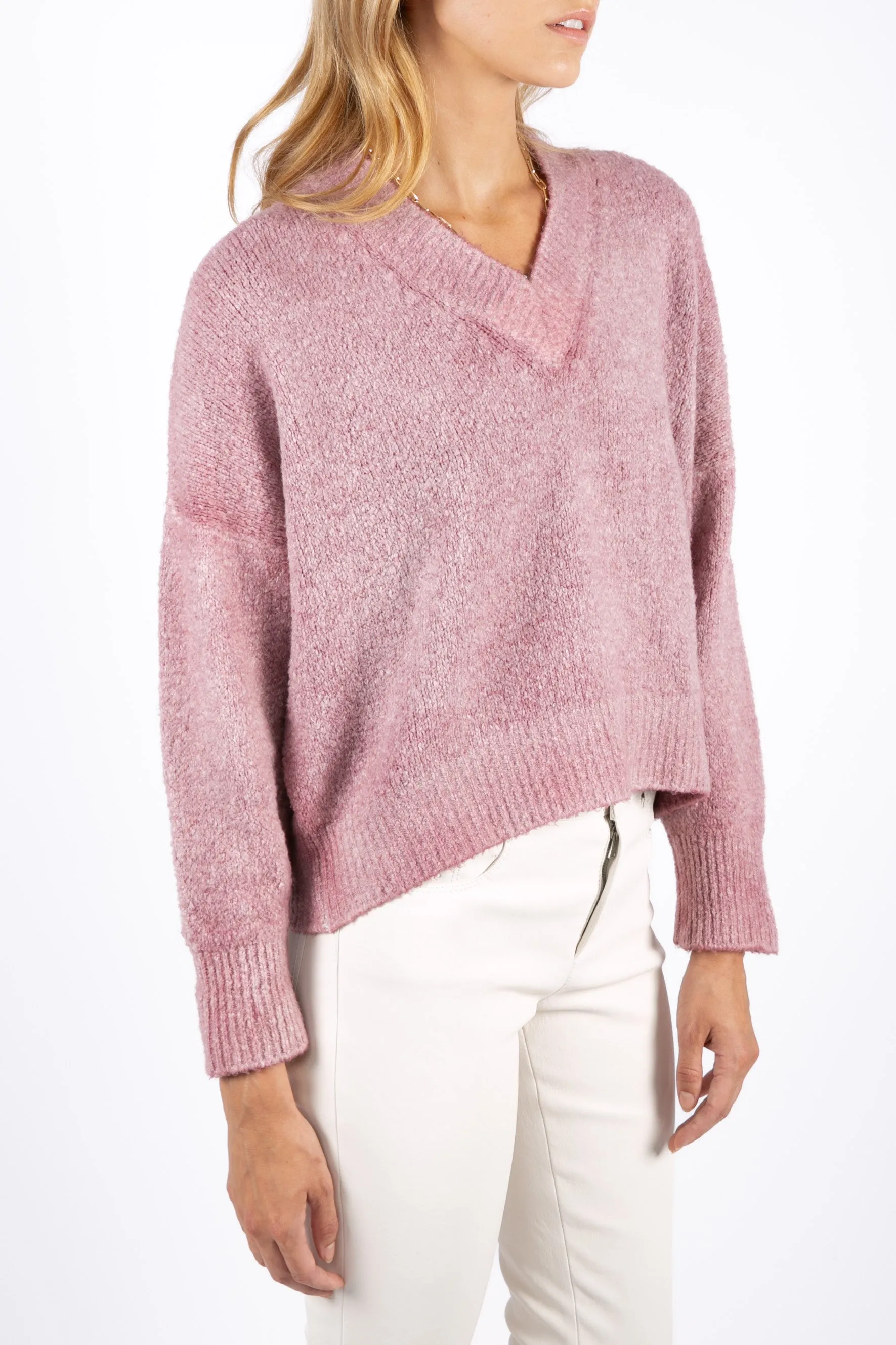 Blossom V Neck Pullover Cozy Structure