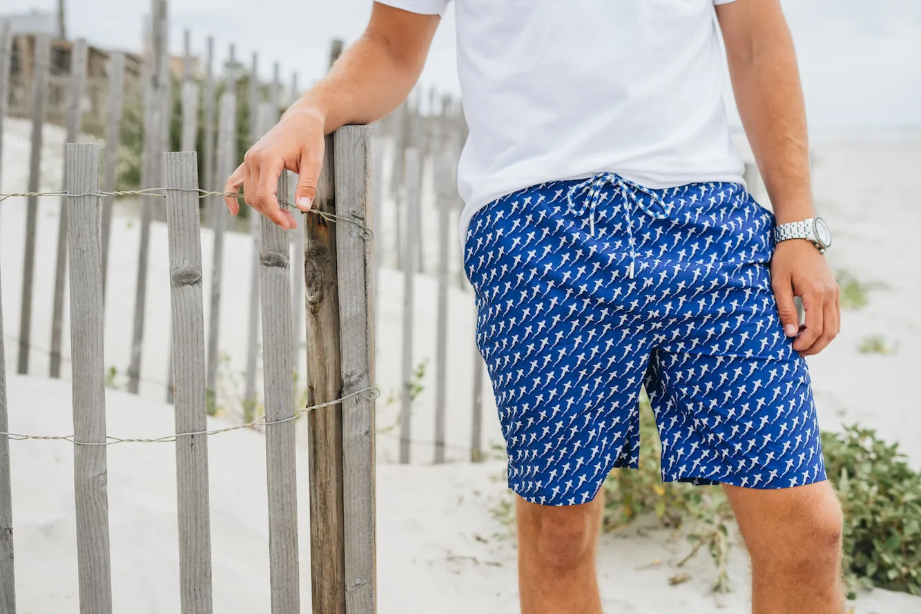 Body - contouring Reef Shark Rally: Swim Trunks - Navy (XL & XXL)