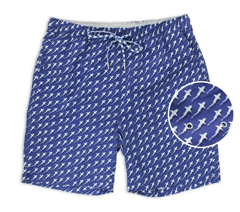 back-to-school Reef Shark Rally: Swim Trunks - Navy (XL & XXL)