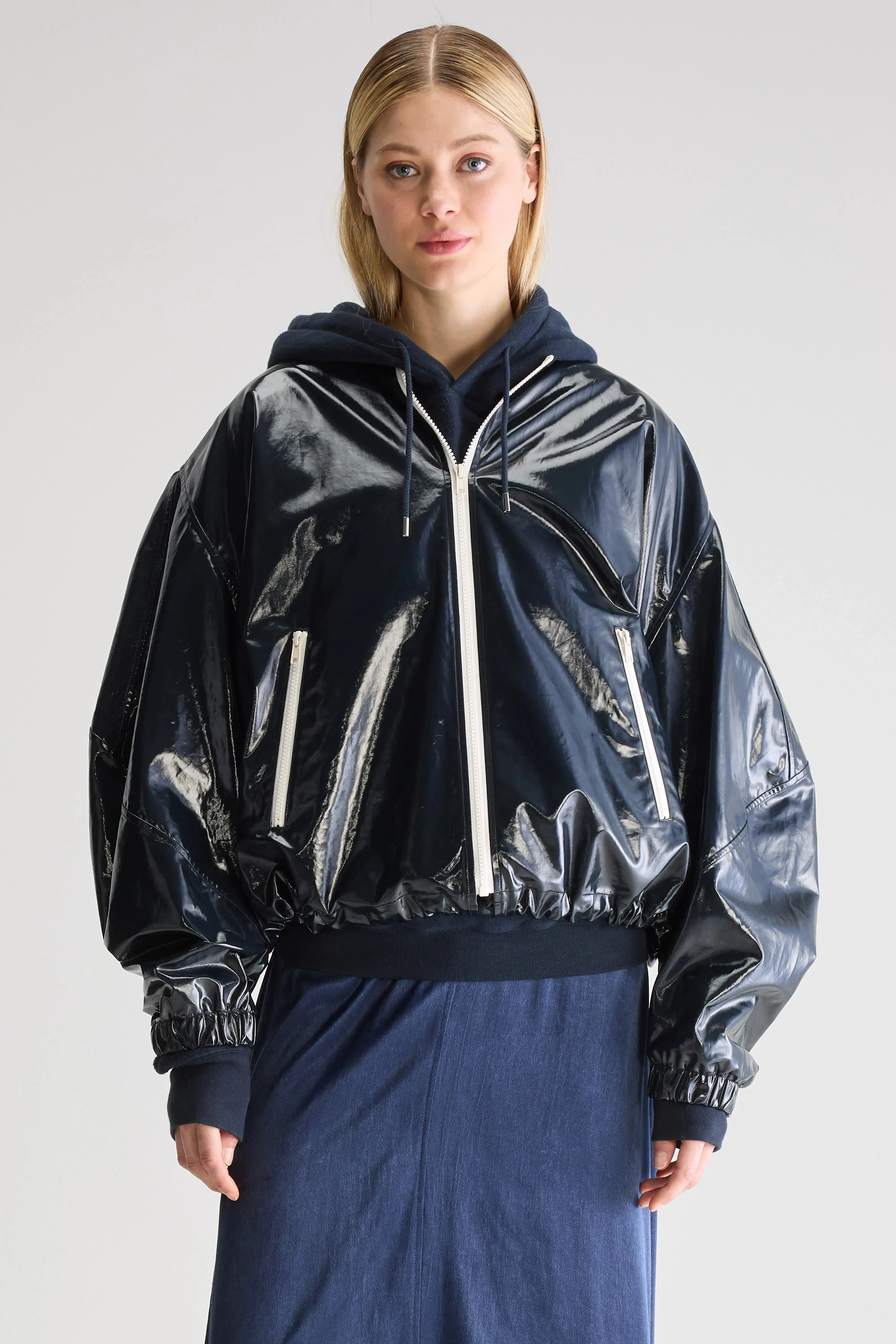 bold charm Helsink glossy jacket (251 / W / NAVY)