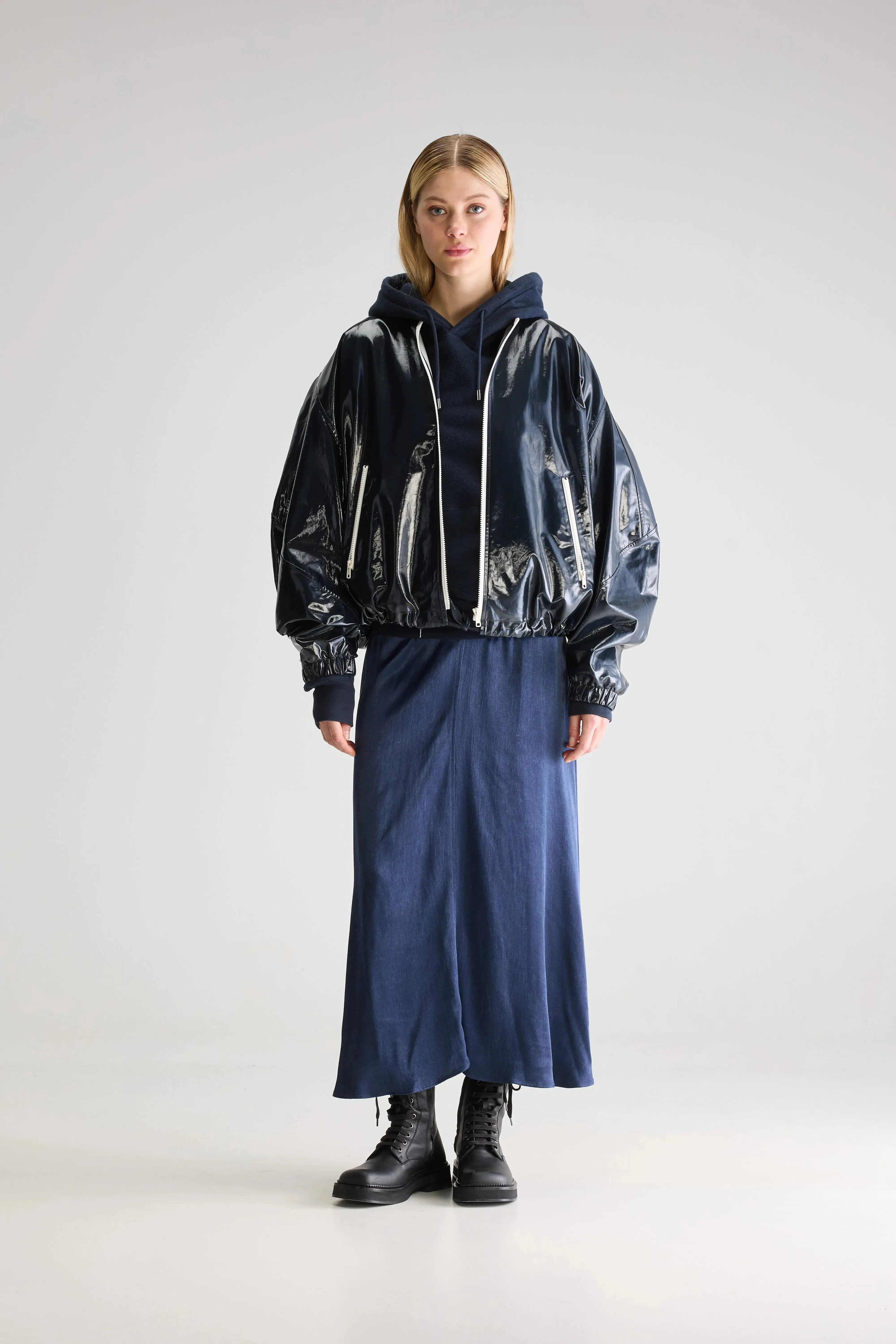 bold charm Helsink glossy jacket (251 / W / NAVY)