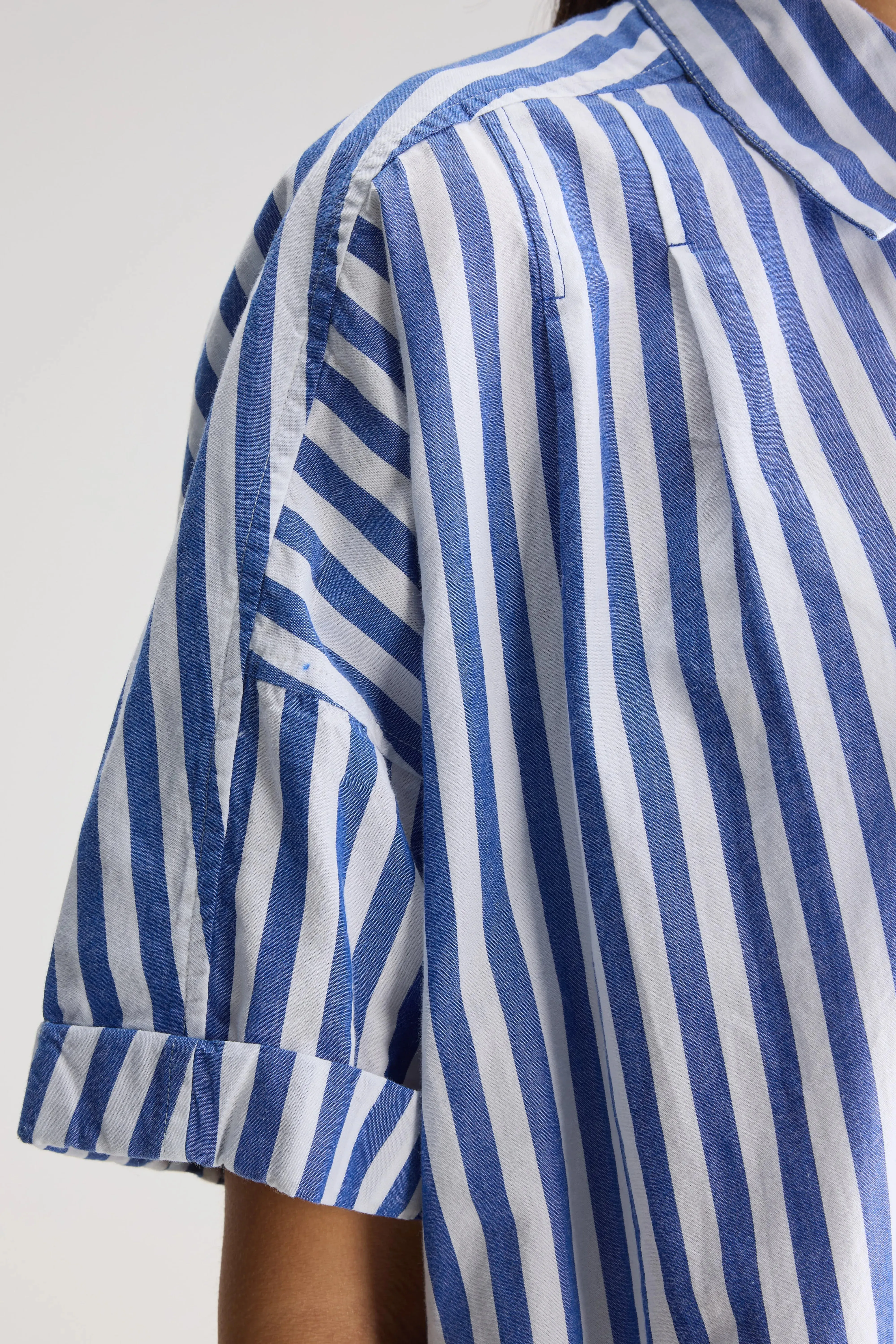 Bold Patterns Keren long shirt dress (251 / W / STRIPE A)