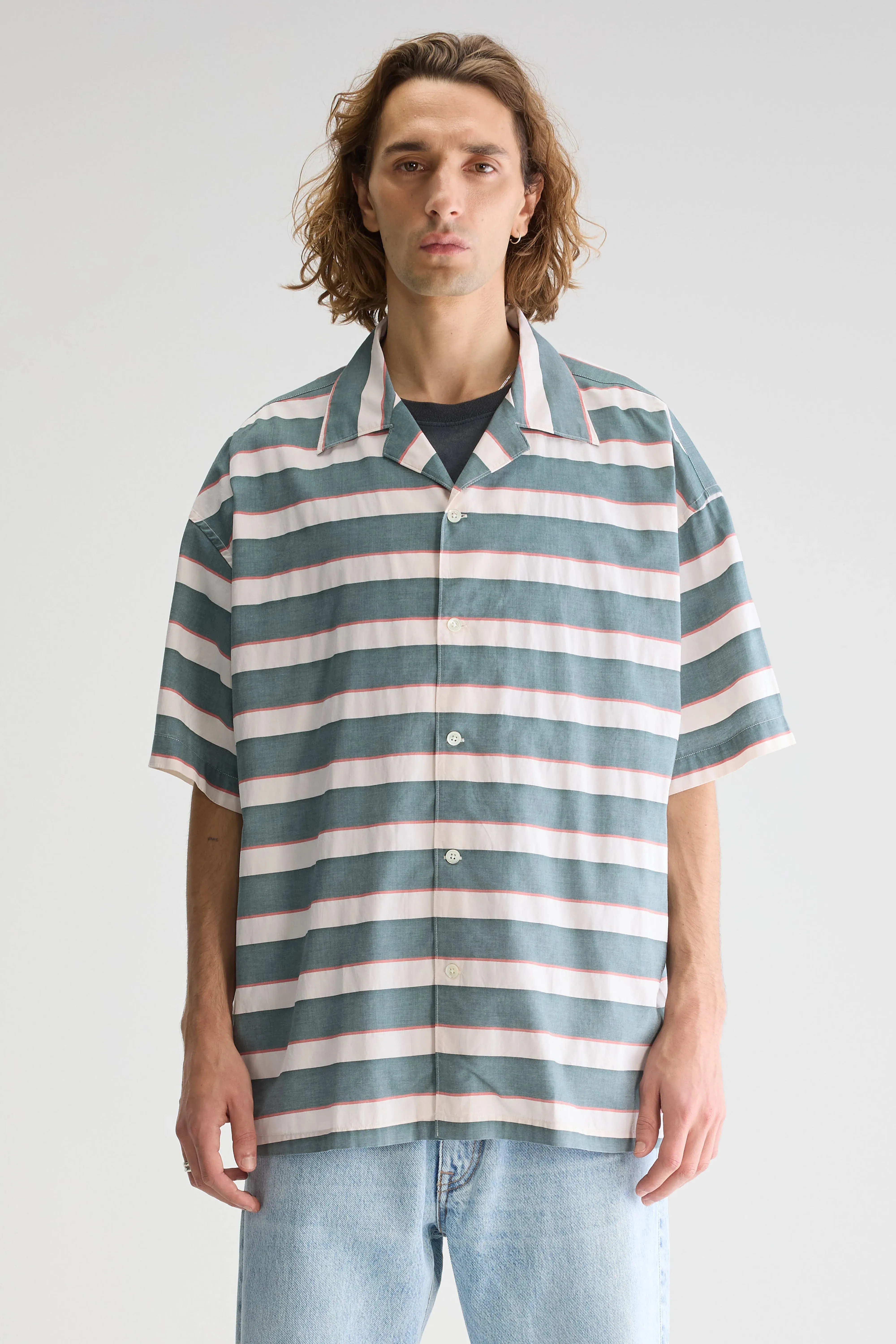 Bold Print Flare relaxed shirt (251 / M / STRIPE B)