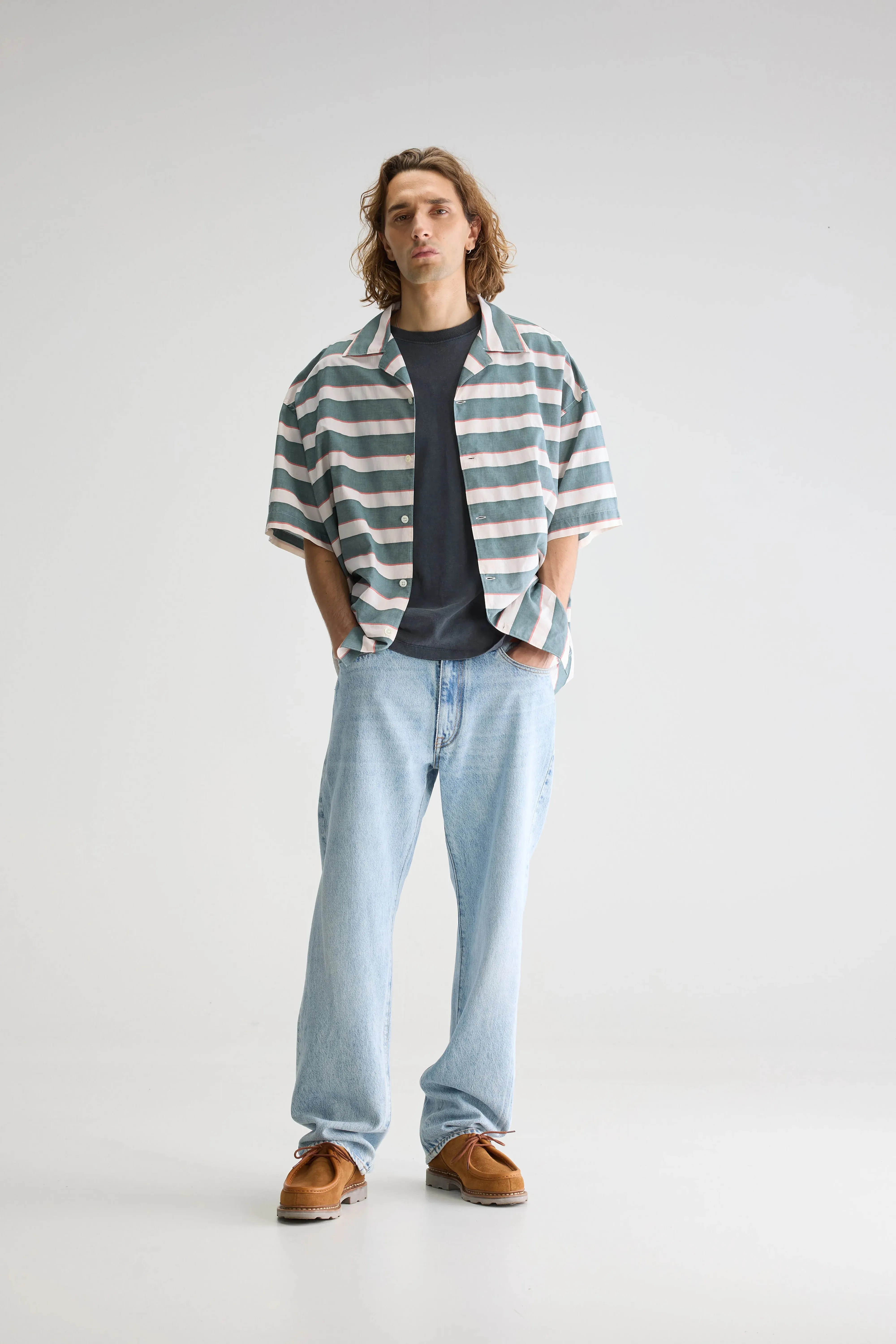 Bold Print Flare relaxed shirt (251 / M / STRIPE B)