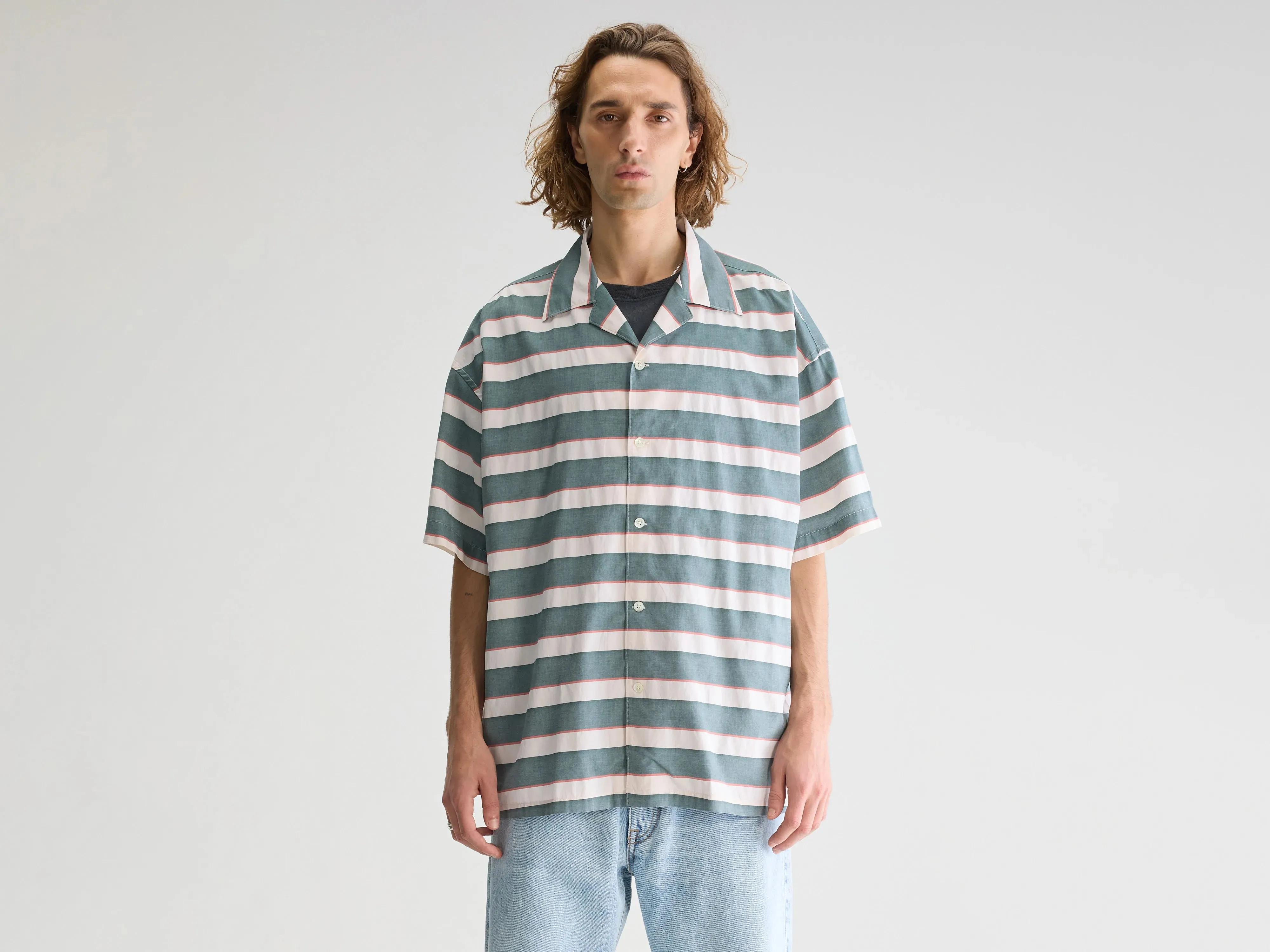 Petite Fit Flare relaxed shirt (251 / M / STRIPE B)