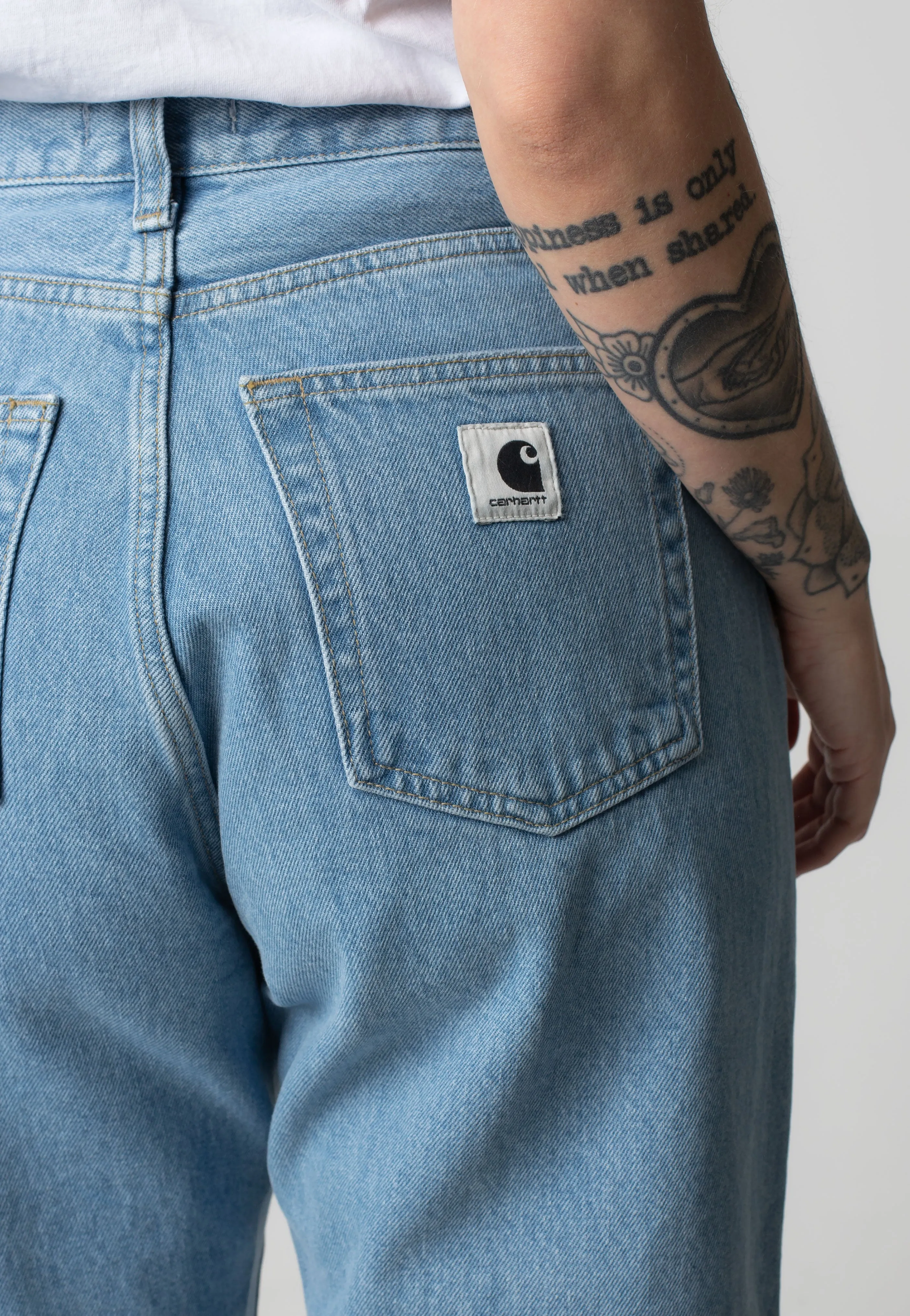 Bold Texture Carhartt WIP - W' Noxon Stone Bleached Blue - Jeans