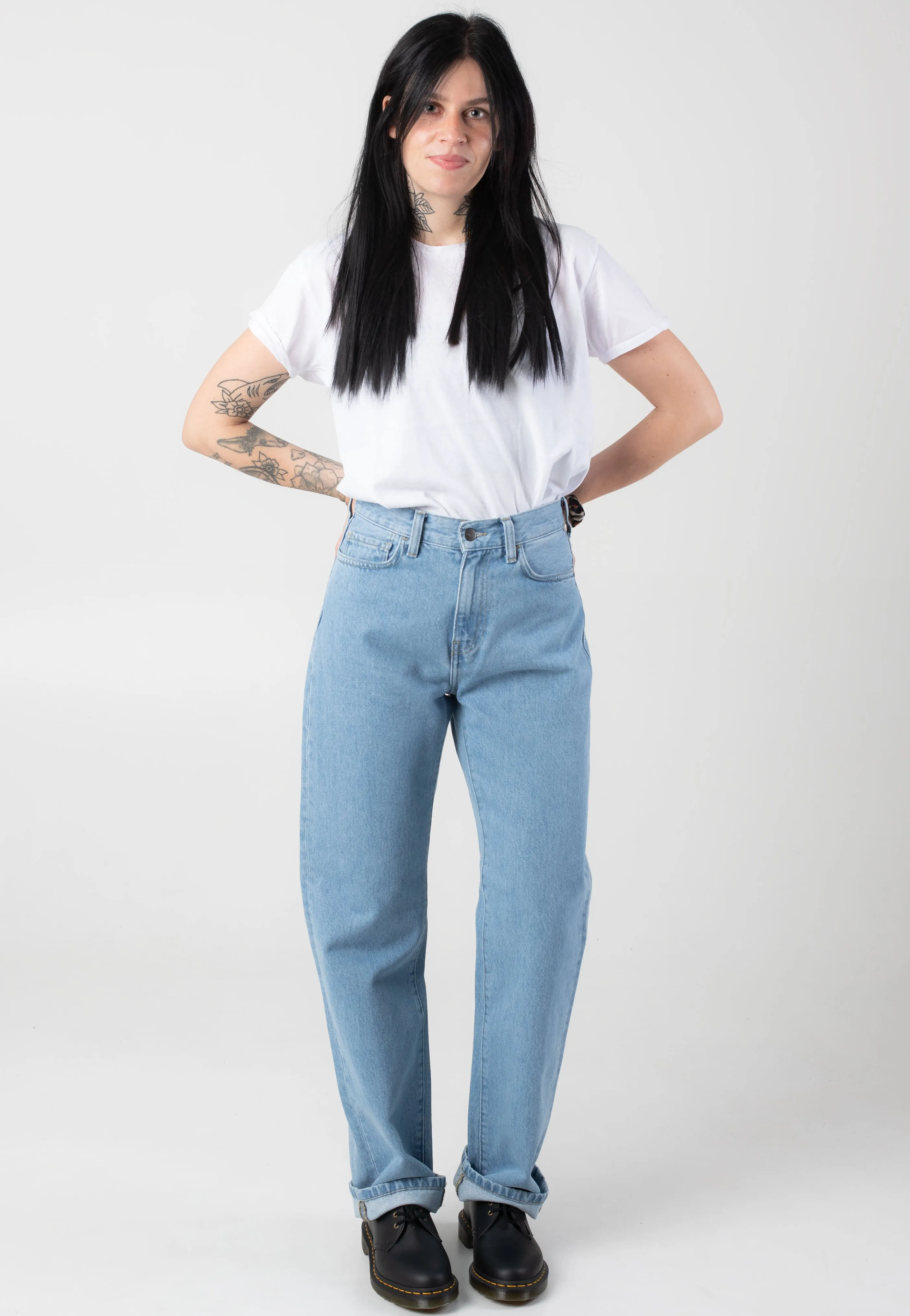 Carhartt WIP - W' Noxon Stone Bleached Blue - Jeans Smart Casual Neutral Comfortable Outfit