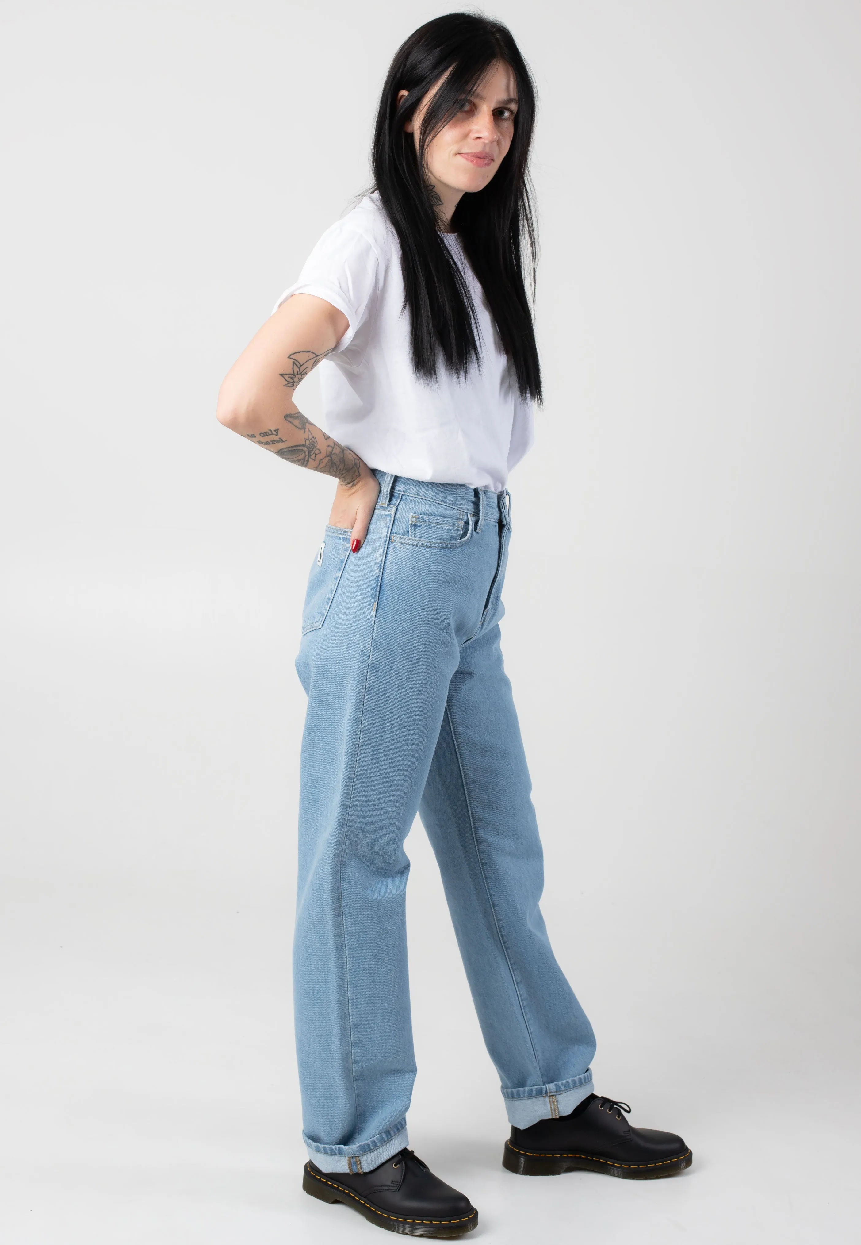 Bold Texture Carhartt WIP - W' Noxon Stone Bleached Blue - Jeans