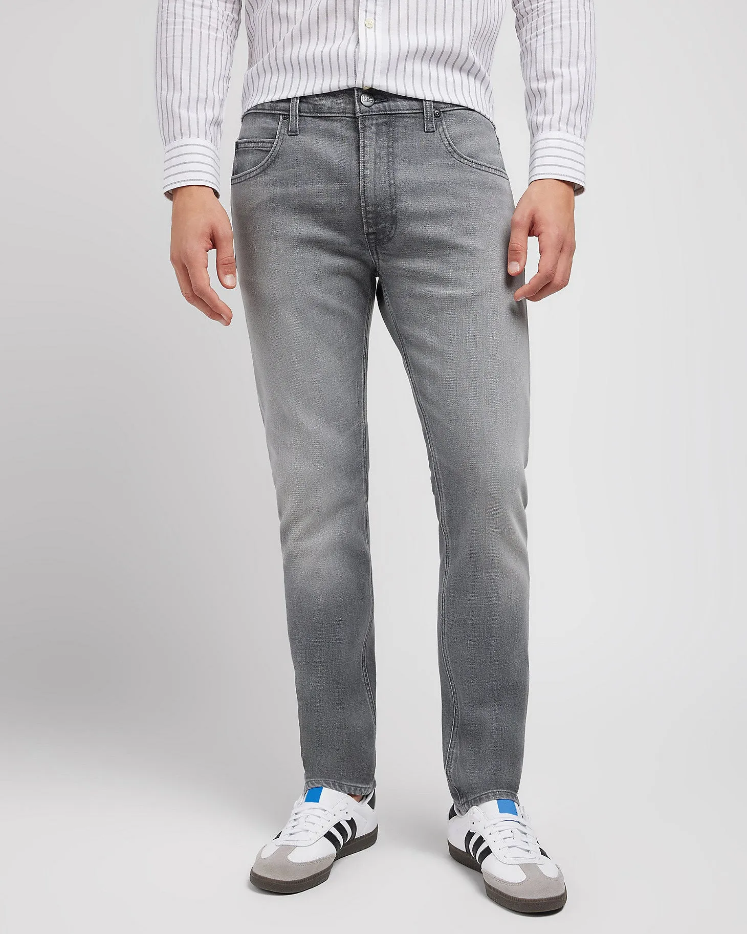 Lee Rider Slim Fit Mens Jeans - Worn In Mid Grey | Lee Jeans | JEANSTORE