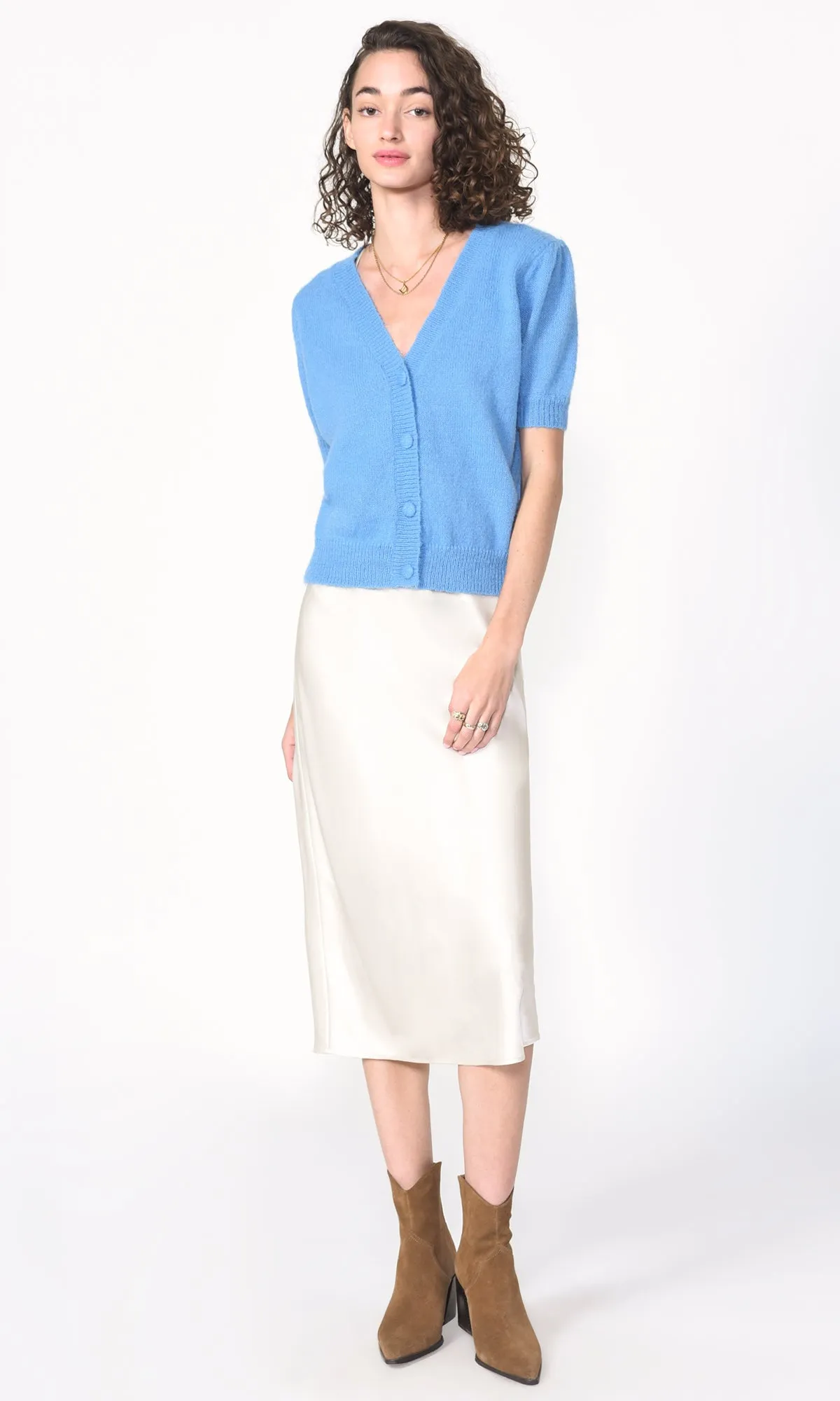 Bootcut Fit Athena Sateen Bias Cut Skirt