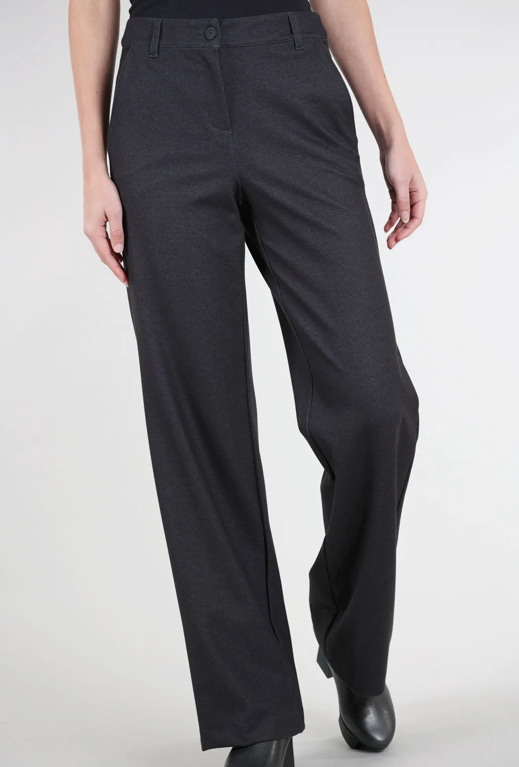 Bootcut Fit Cloe Brushed Ponte Trouser, Charcoal