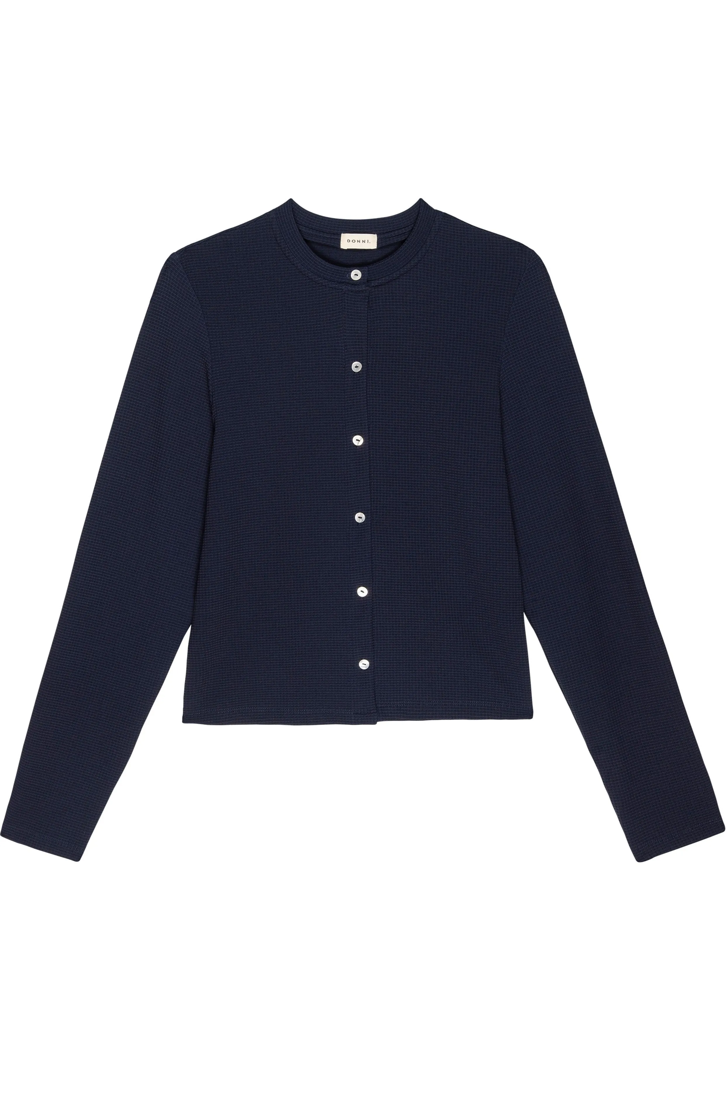 Essential Comfort Workday Fit Box Weave Navy Cardi