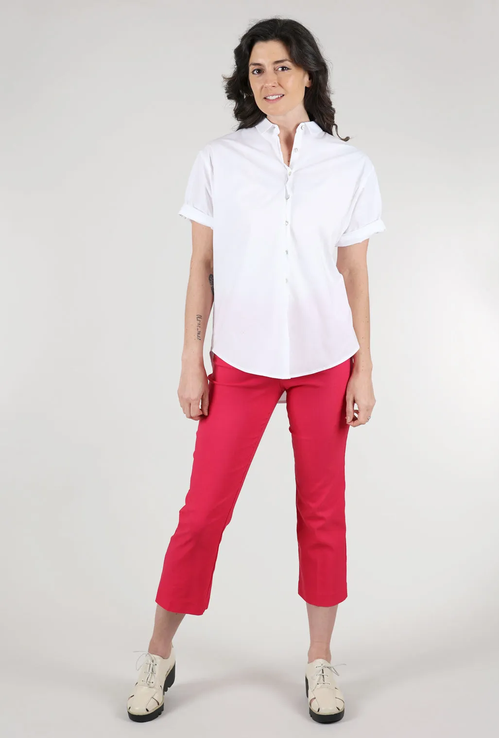 Boy Camp Shirt, White Tear-resistant