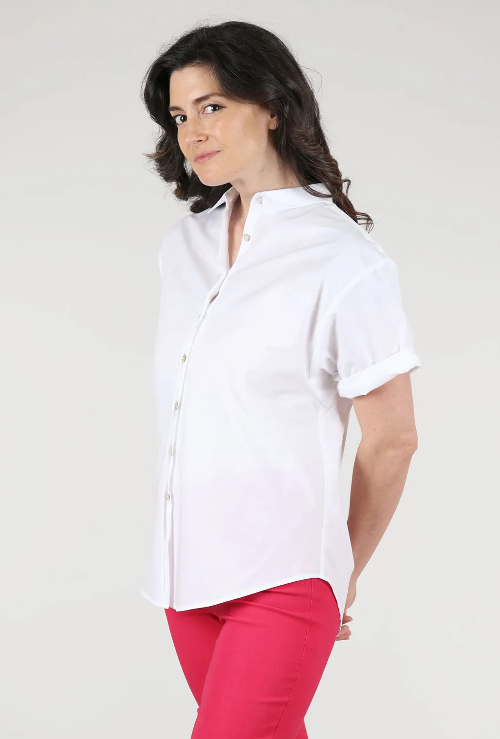 Boy Camp Shirt, White Tear-resistant