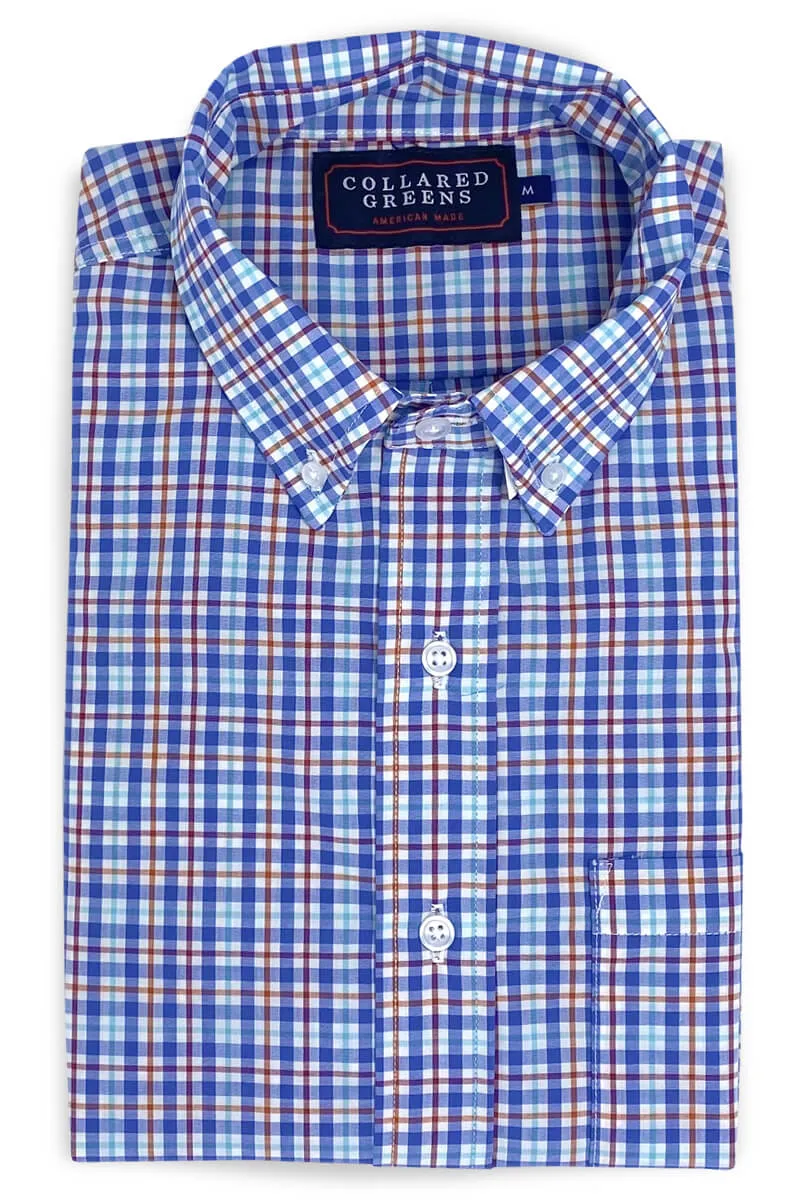breath dry Claremont: Brookline Button Down Shirt - Blue