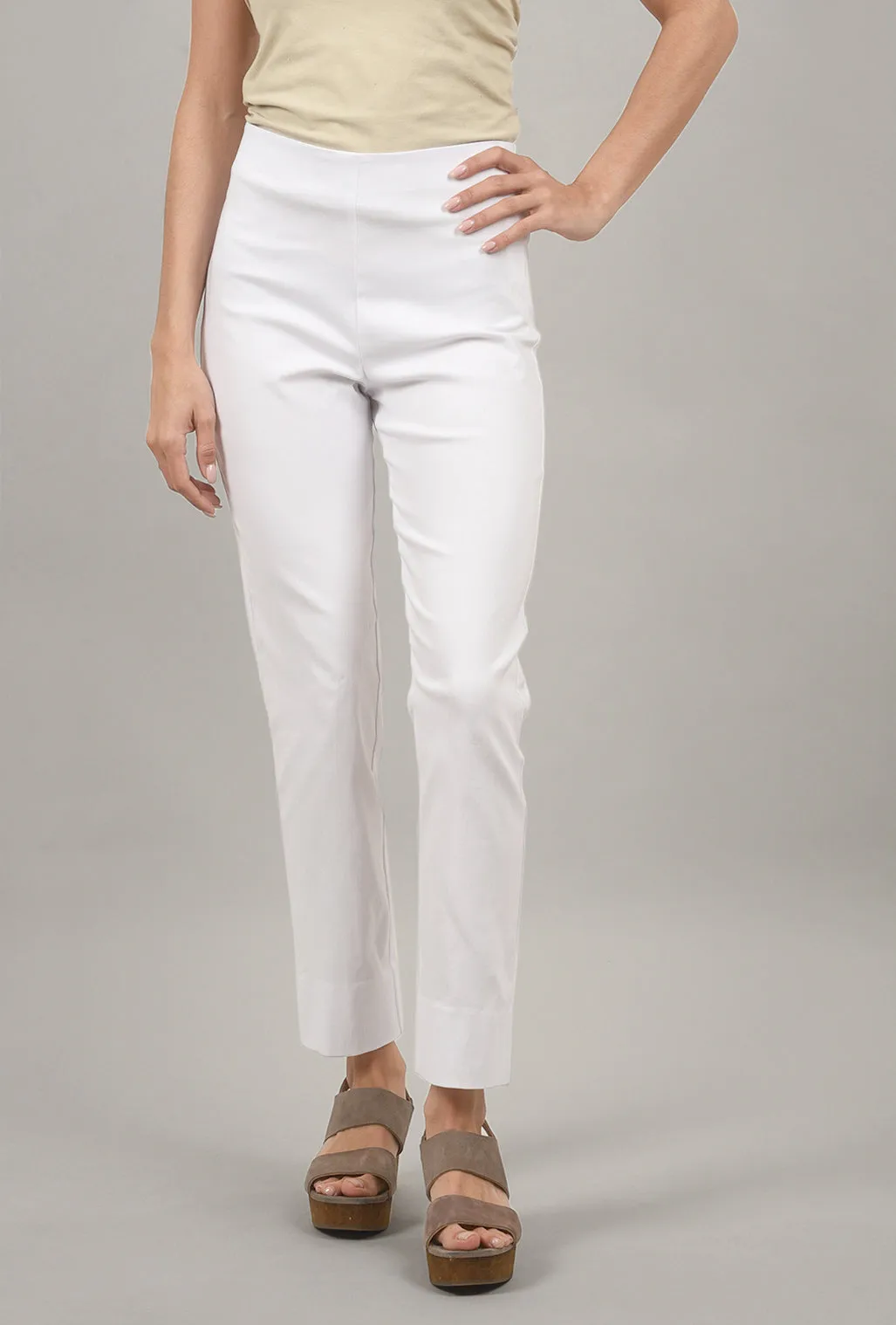 Flared Legs Milo Pant, White
