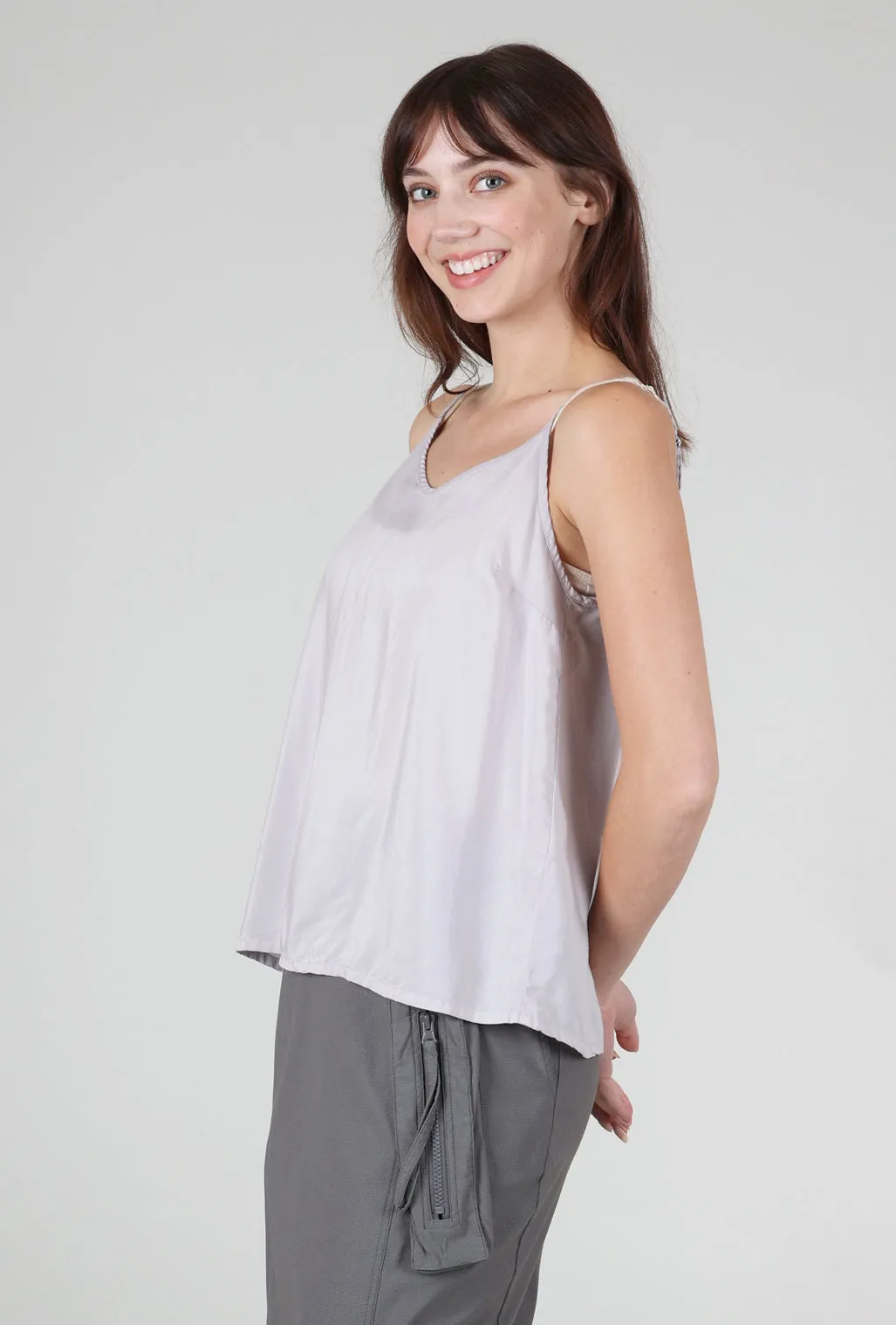 Breathable mesh Silk Camisole, Silver