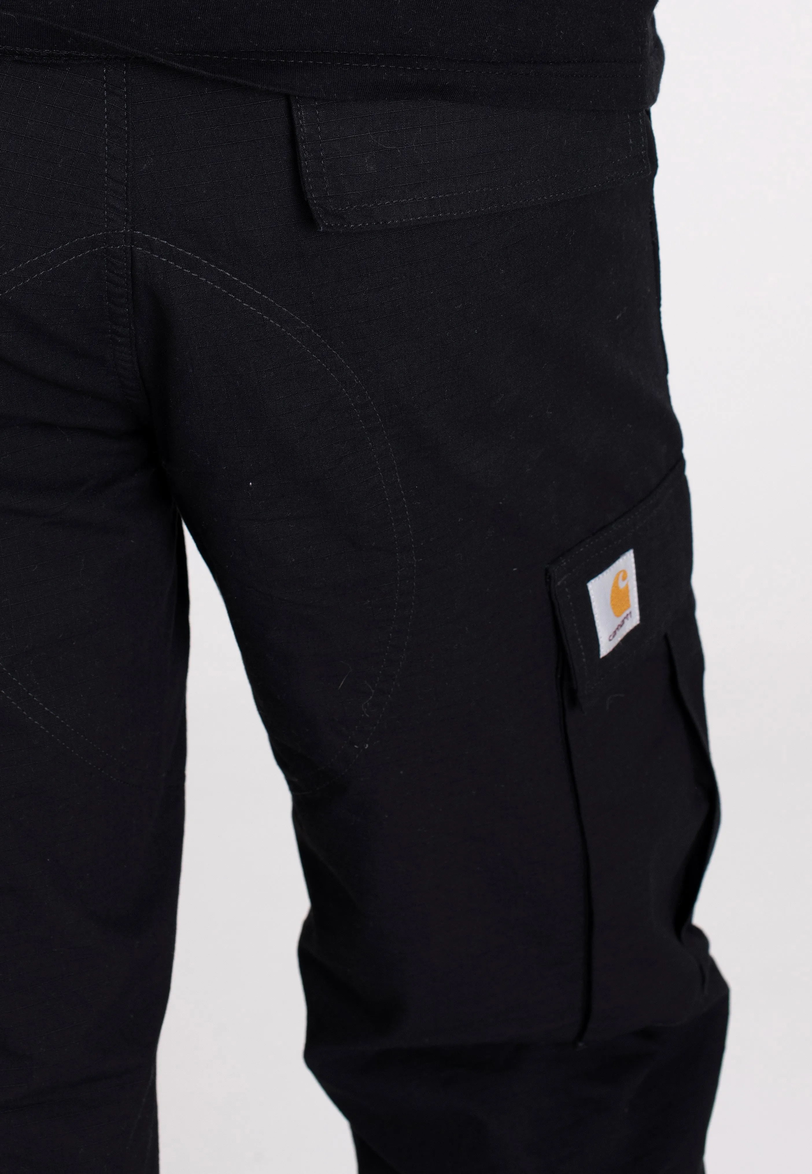 Breathable Waist Carhartt WIP - Regular Cargo Rinsed Black - Pants