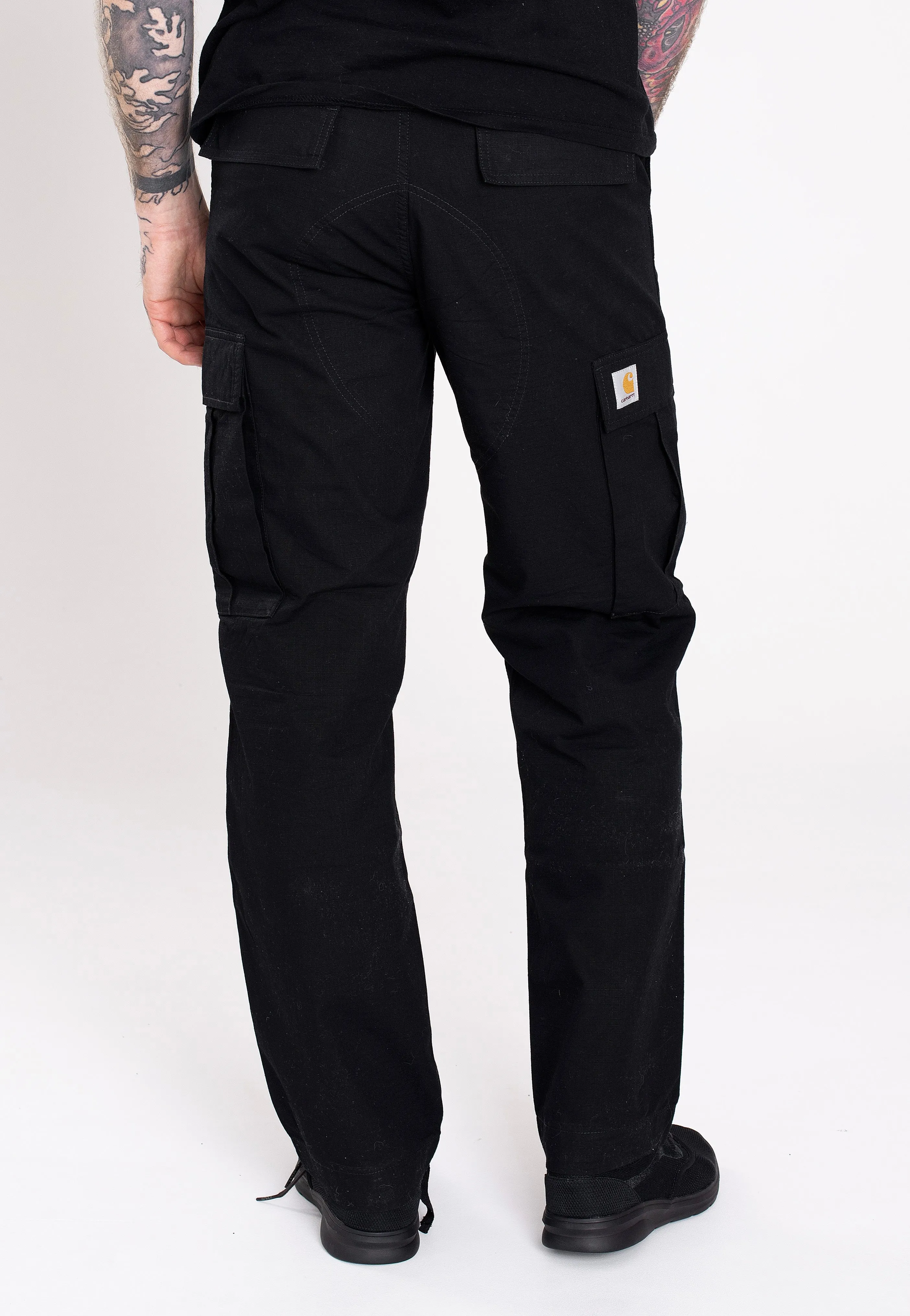 Breathable Waist Carhartt WIP - Regular Cargo Rinsed Black - Pants