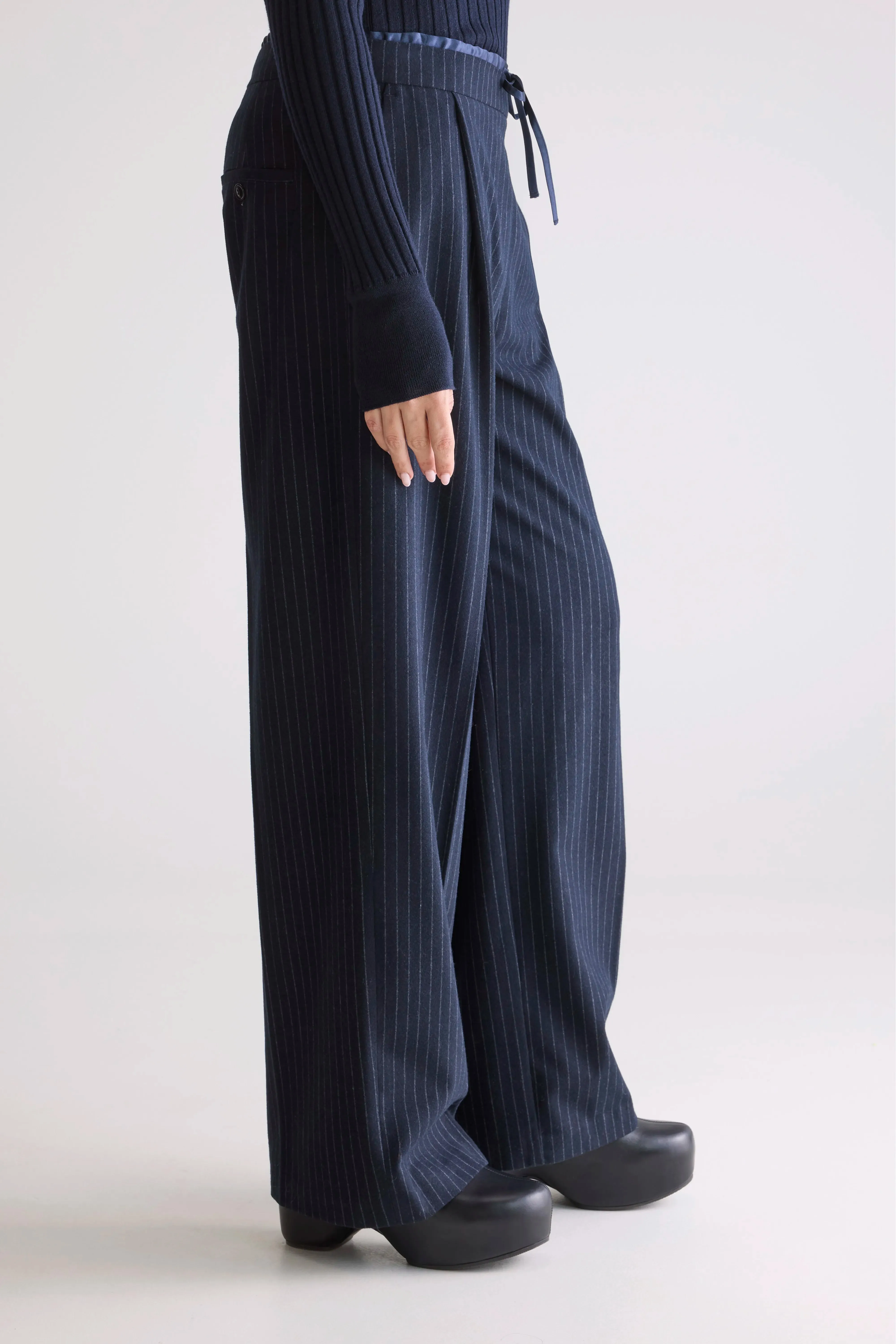 Breathable Waist Turin formal trousers (252 / W / STRIPE A)