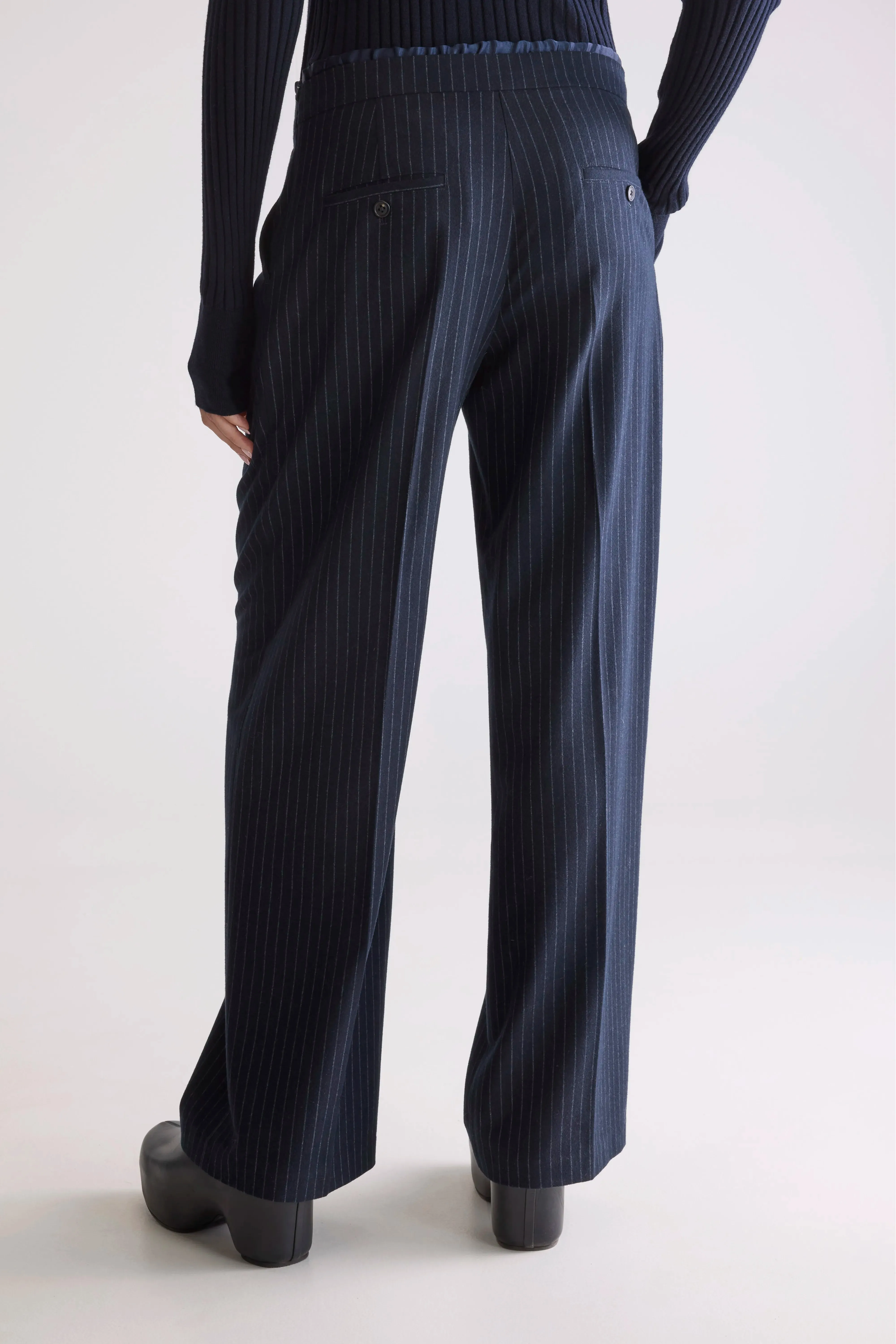 Breathable Waist Turin formal trousers (252 / W / STRIPE A)