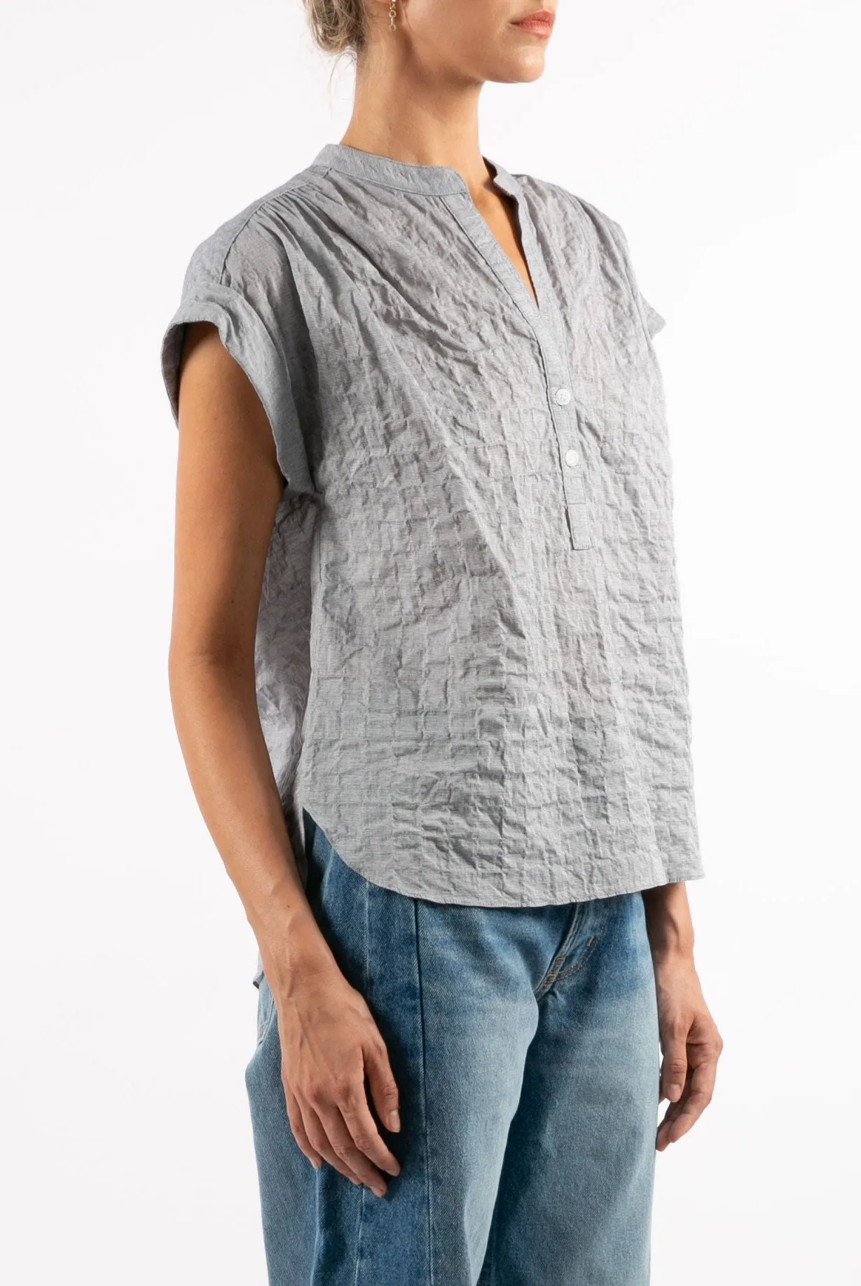 Bren Navy Little Stripe Top Playful Style