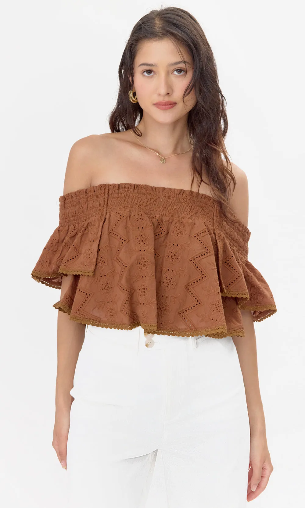 Bright Hues Alecia Off Shoulder Blouse