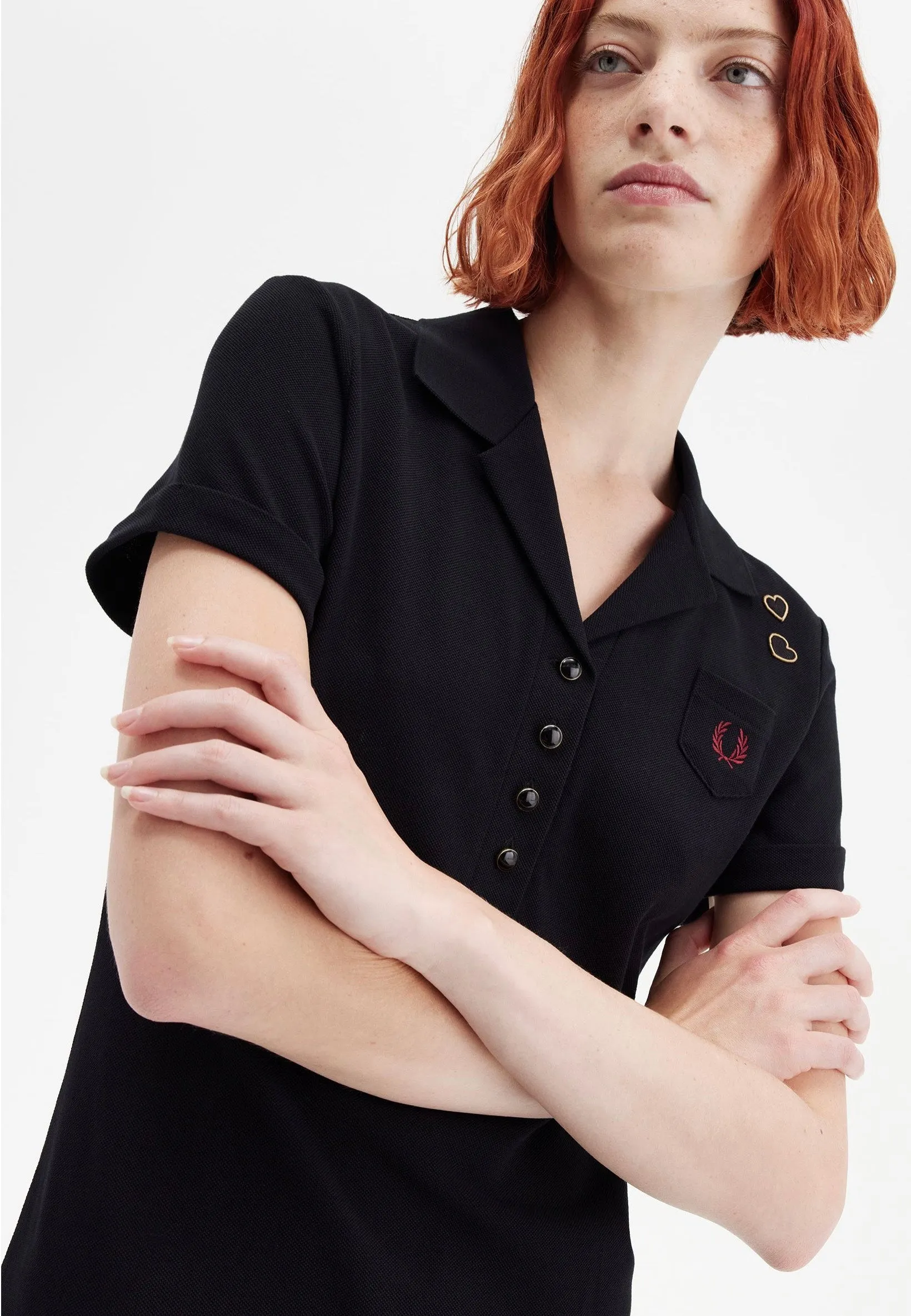 Bright Pieces Fred Perry x Amy Winehouse - Pocket Detail Pique Black - Dress