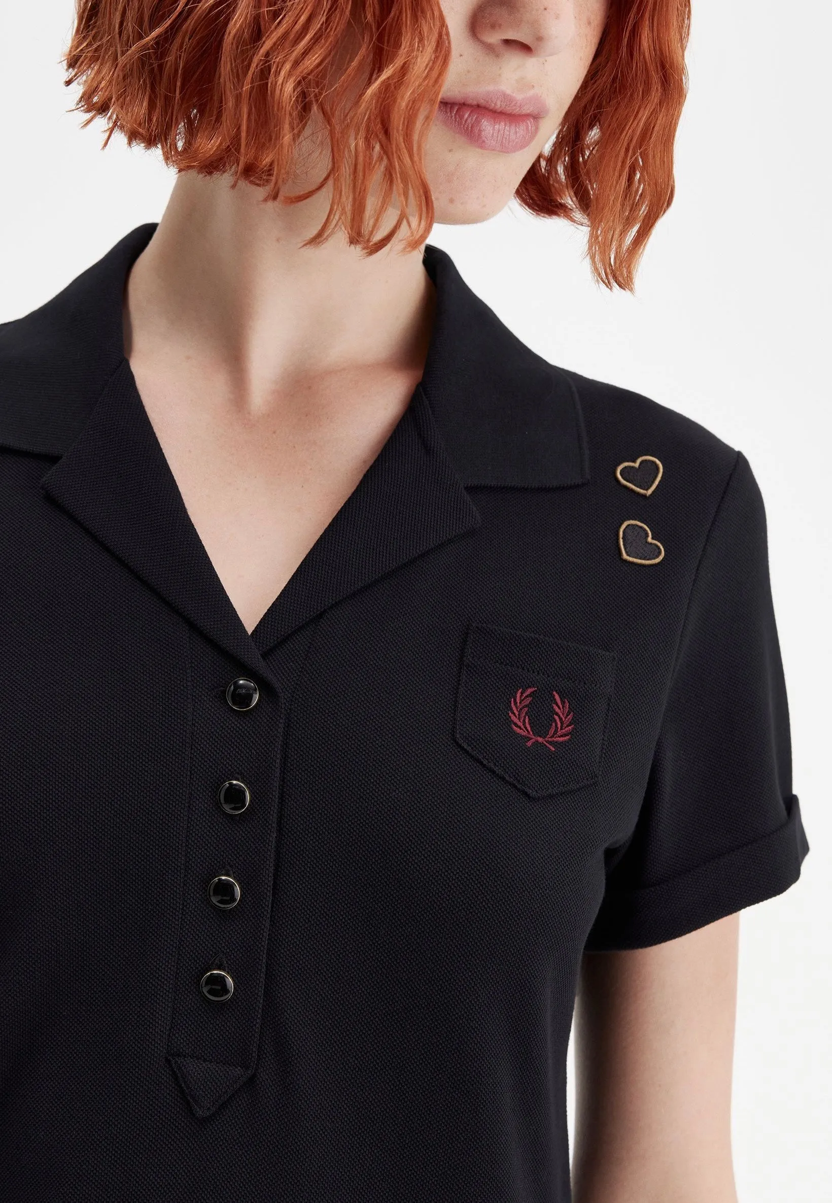 Bright Pieces Fred Perry x Amy Winehouse - Pocket Detail Pique Black - Dress