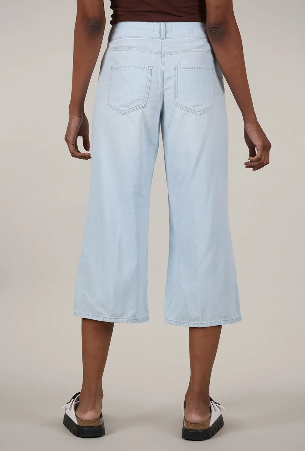 Brigitte Wide-Leg Crop Jean, Ocean Front Perfect Fit