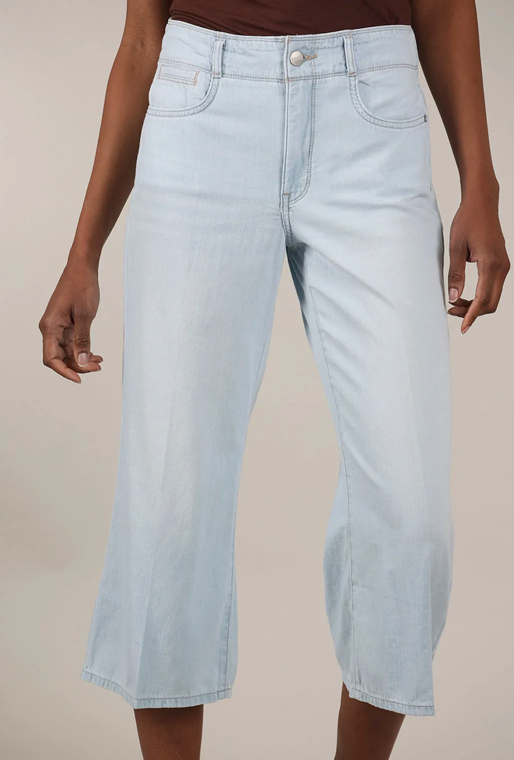 Brigitte Wide-Leg Crop Jean, Ocean Front Perfect Fit