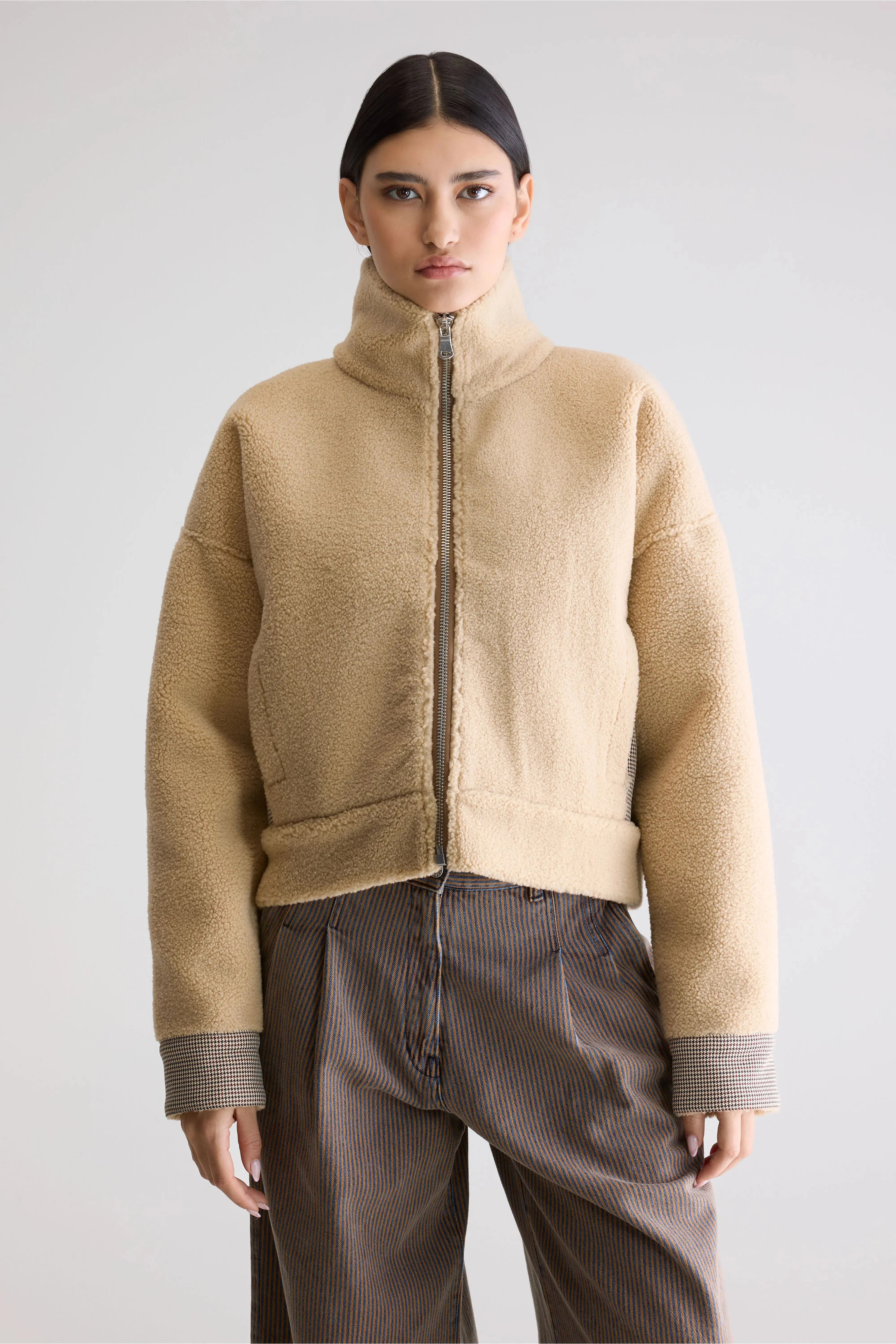 Built For Chill Alesha Teddy Jacket (252 / W / MACADAMIA)