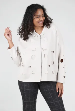 Burnout Dot Knit Jacket, Stone Packable Layer Hiking Gear