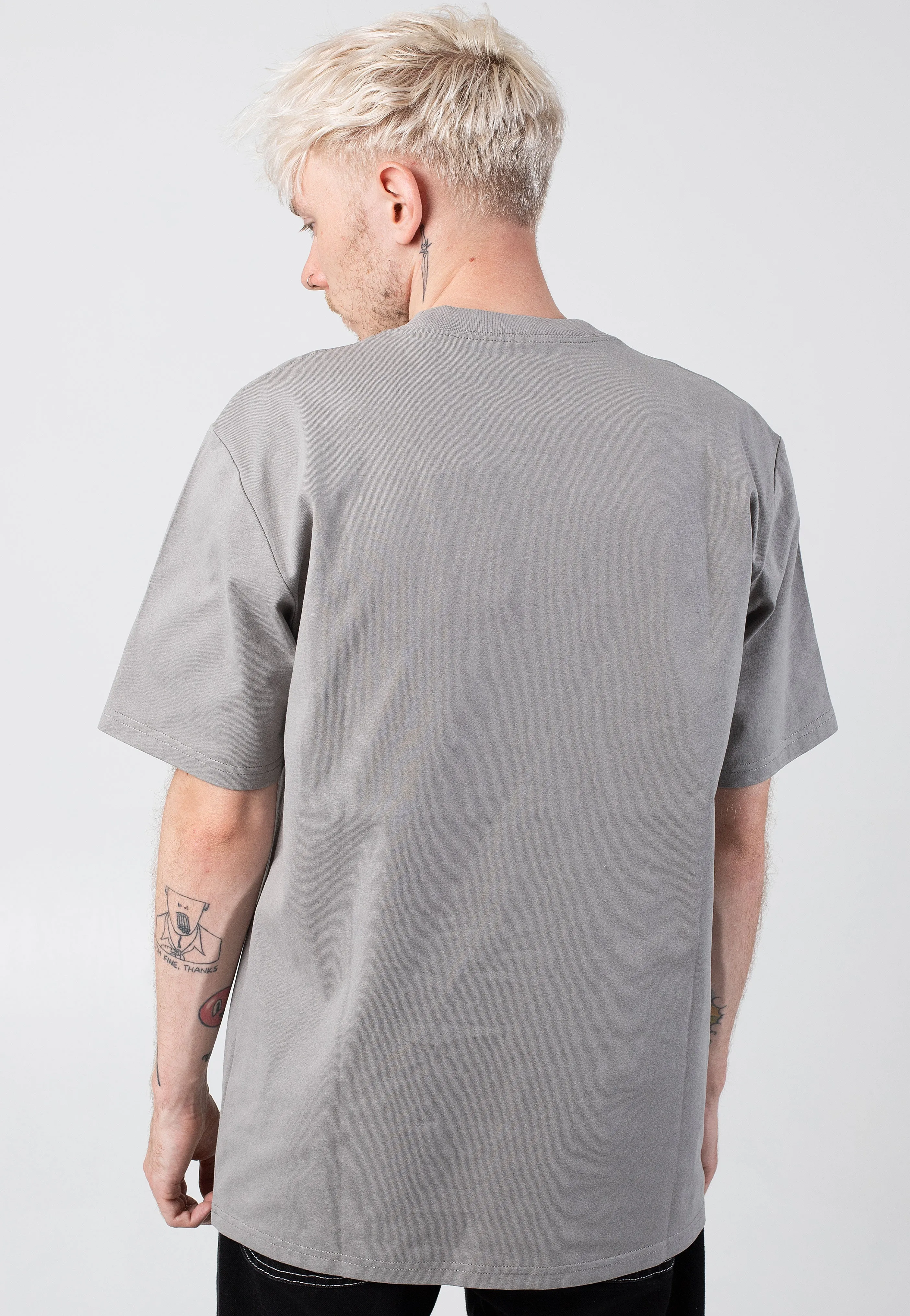 Business - polished Carhartt WIP - University Misty Grey/White - T-Shirt