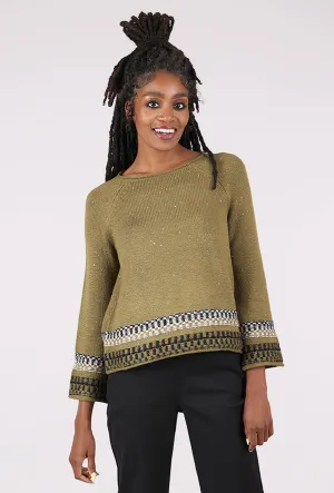 Chic Chalet Pullover, Avocado Casual and cozy sweater Wool blend fashion piece