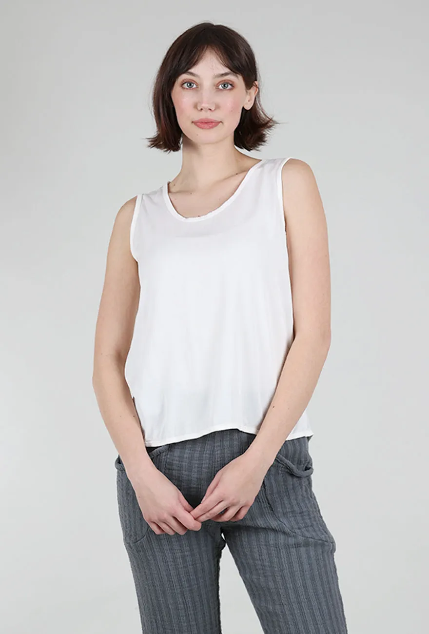 Versatile Top Relaxing Fit CA Cupro Tank, Natural