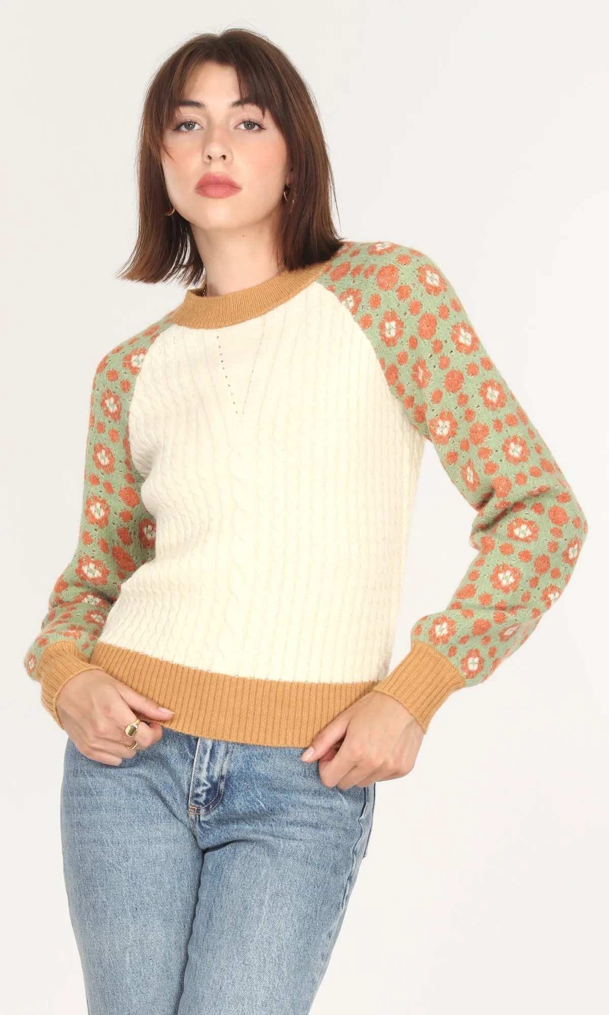 Cable Knit Vintage Bonnie Sweater Knit