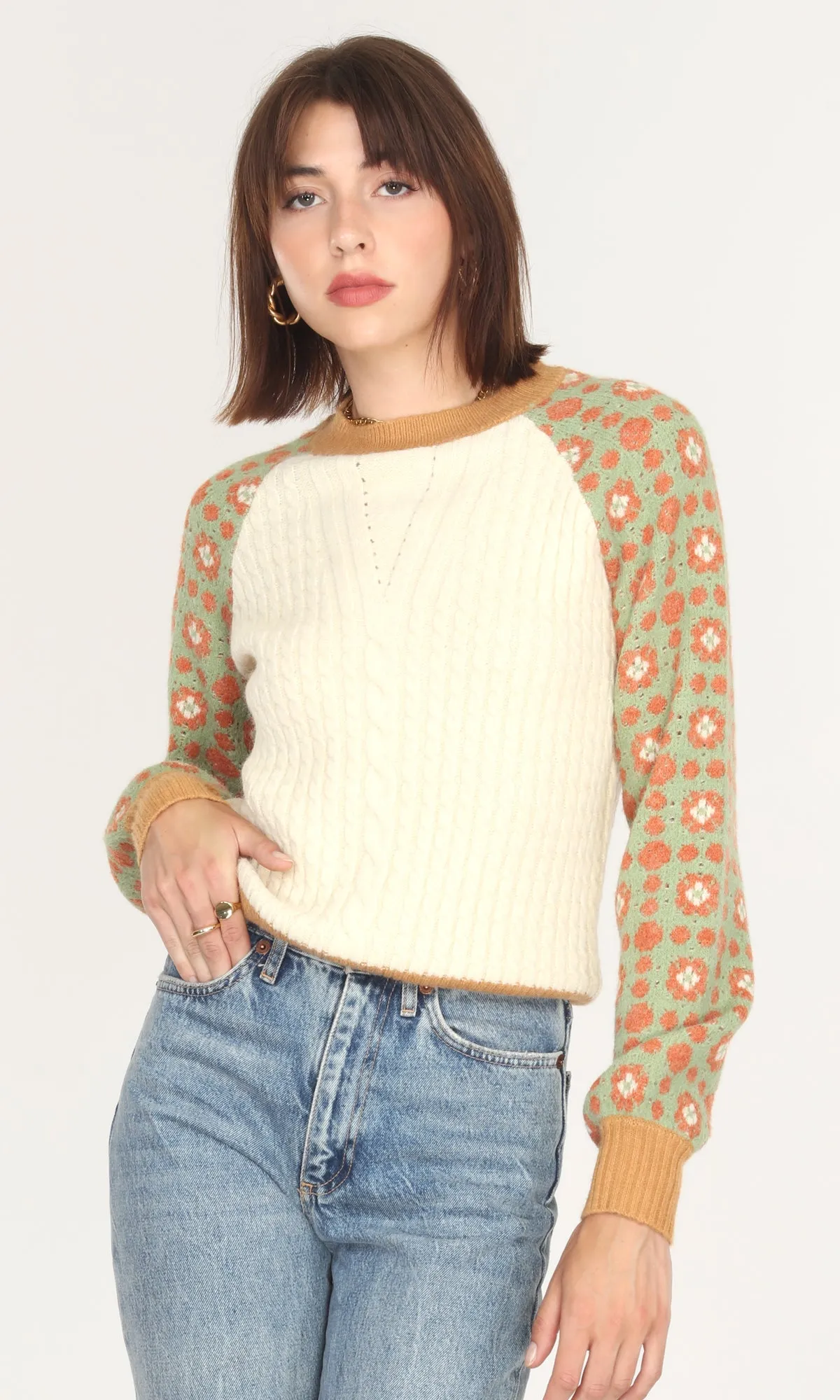 Cable Knit Vintage Bonnie Sweater Knit