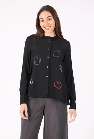 Newton Cardigan, Black Comfortable winter layering piece