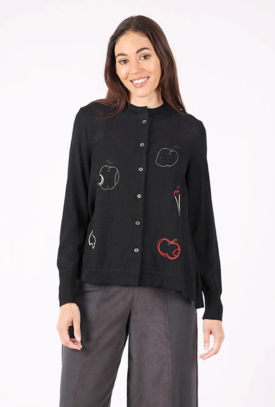 Newton Cardigan, Black Comfortable winter layering piece