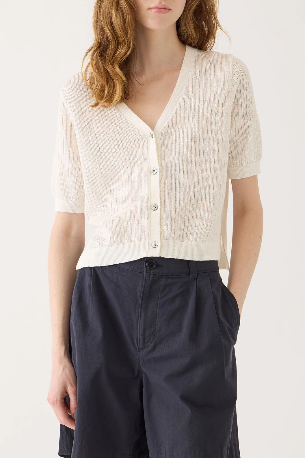 Cadence Off White Cardigan Subtle Form