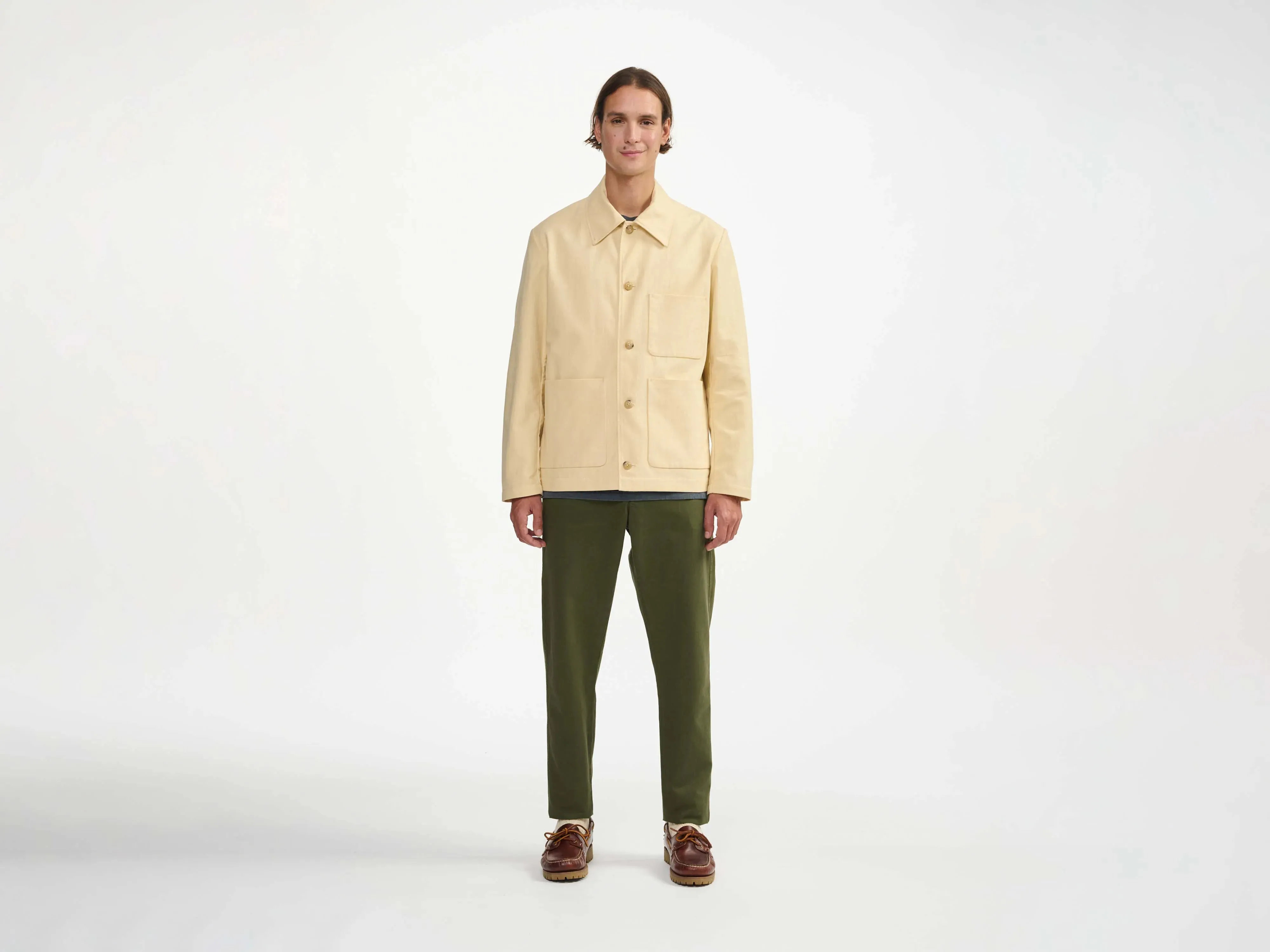 Single Buttons Wind Protection cadillac jacket (241 / M / ECRU)