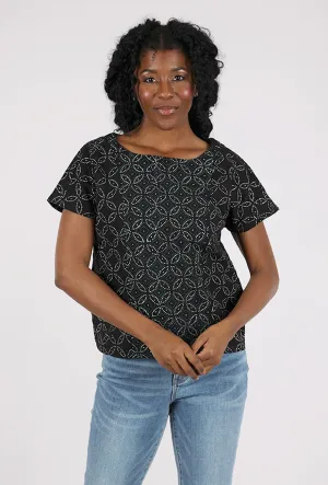 Weekend Vibes Beach Attire Cara Top, Ikigai Black