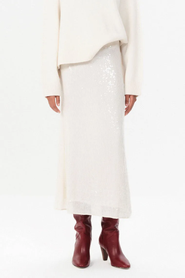 Cardales Off White Percy Skirt Smart Mood Patchwork Design