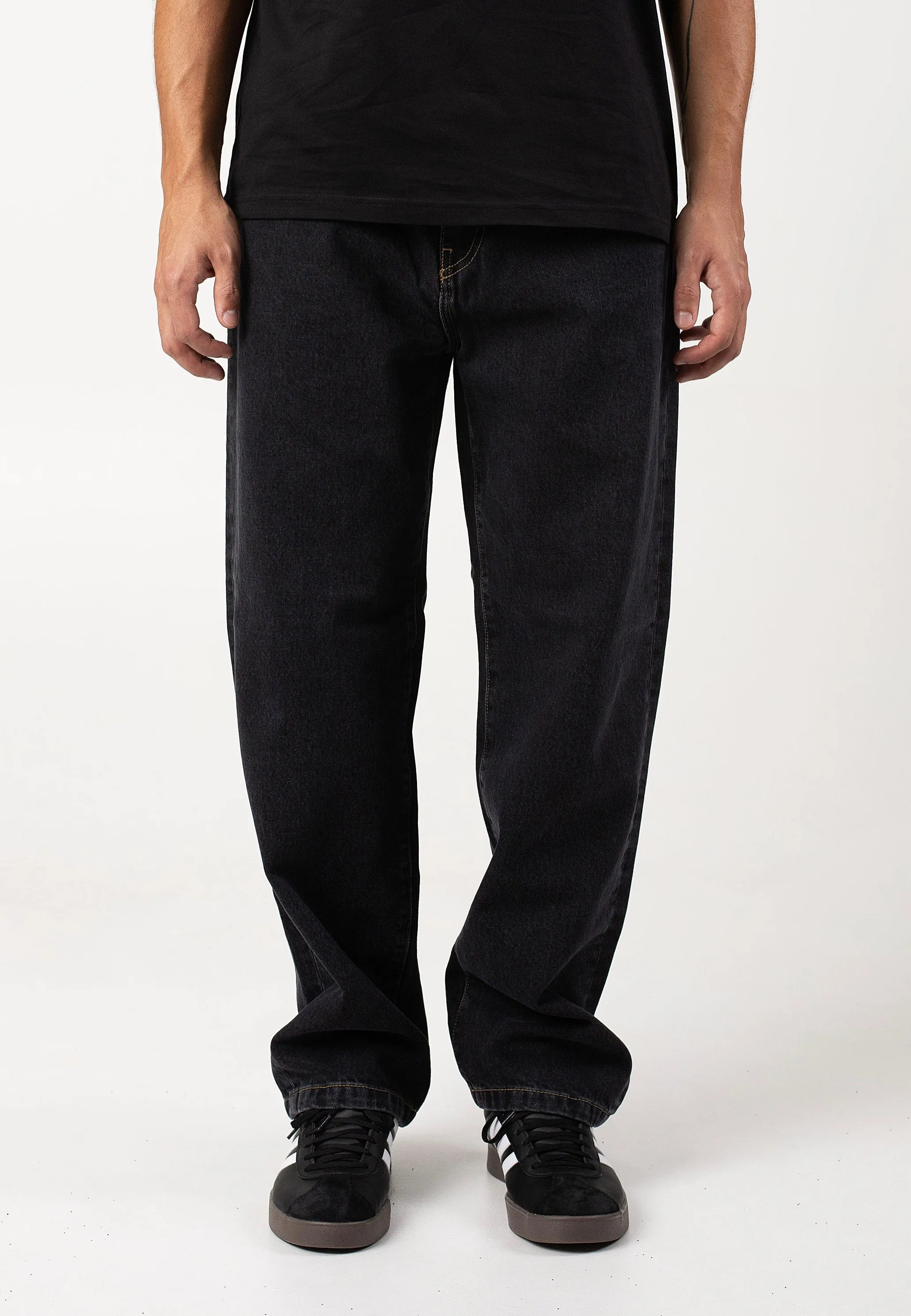 Carhartt WIP - Aaron Stone Washed Black - Jeans Student Outfit Streetwear Fan